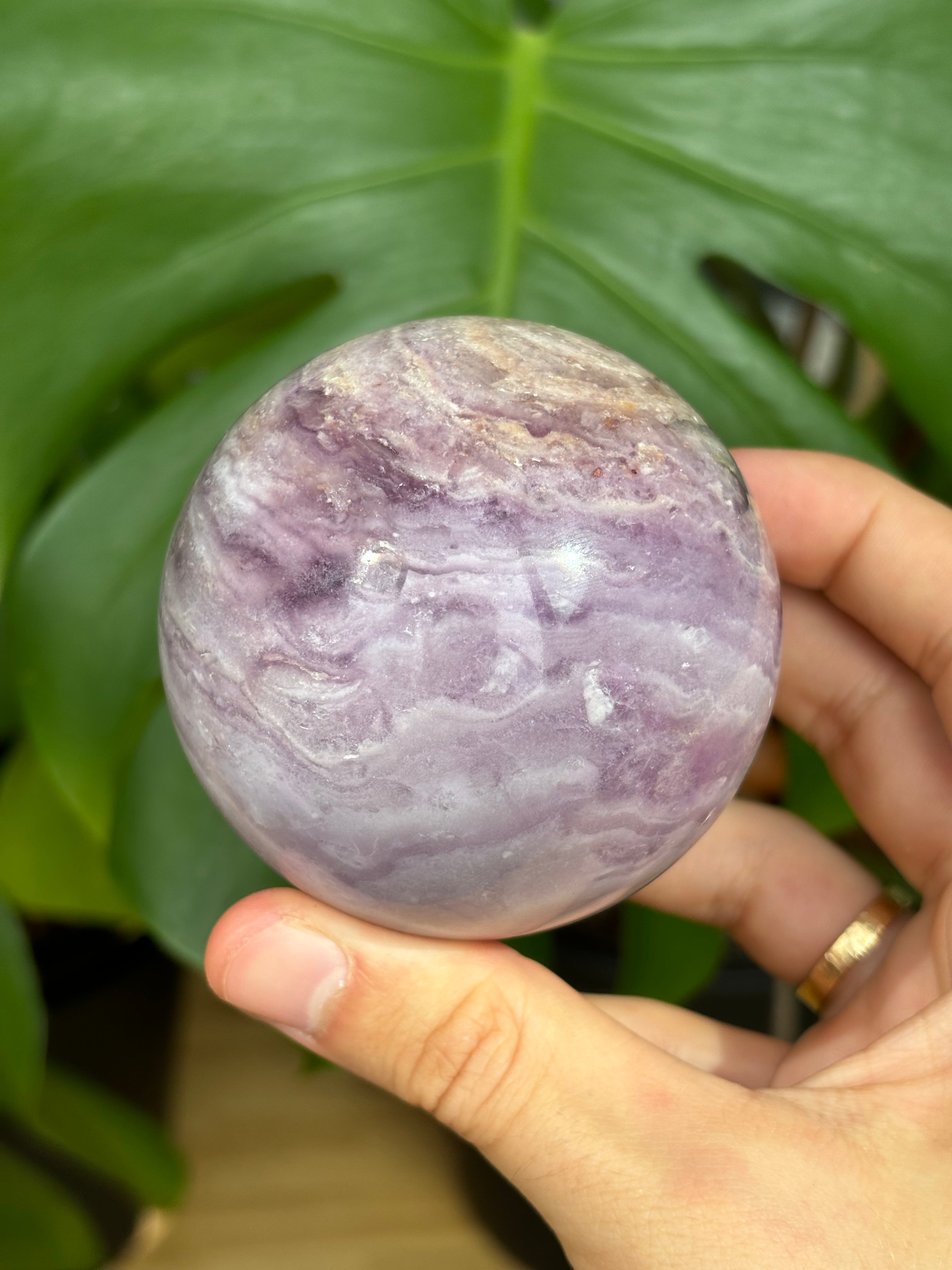 Seidenfluorit Kugel "Cloudy Planet"