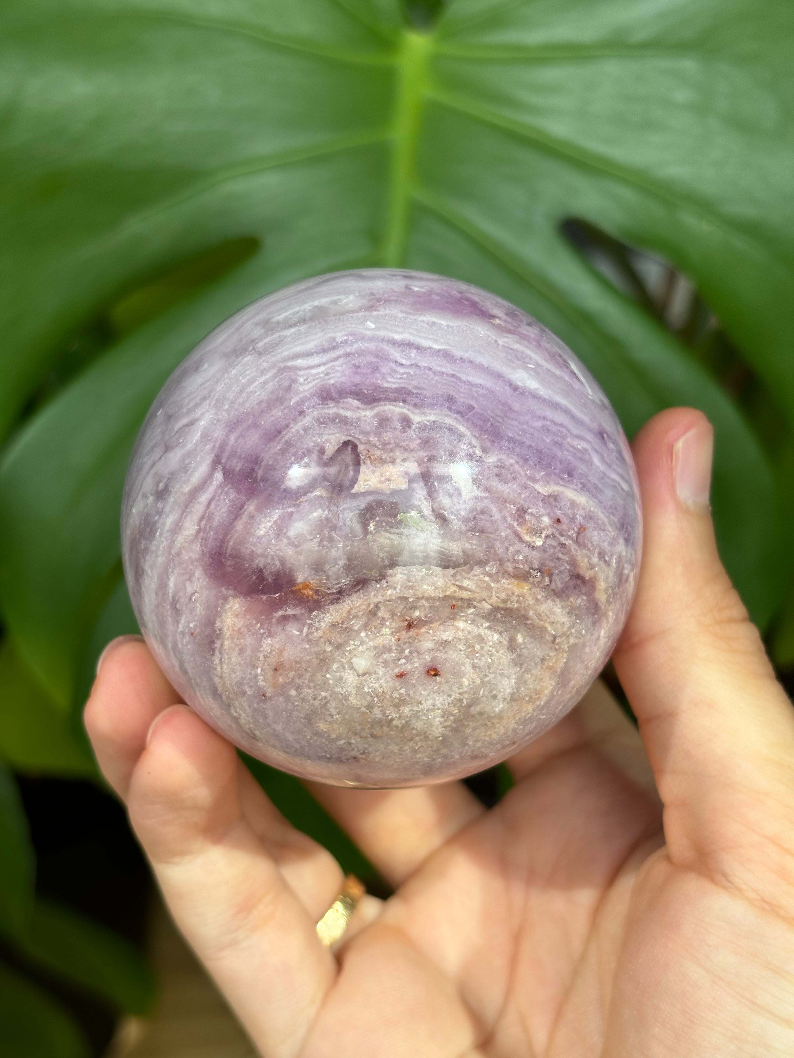 Seidenfluorit Kugel "Cloudy Planet"