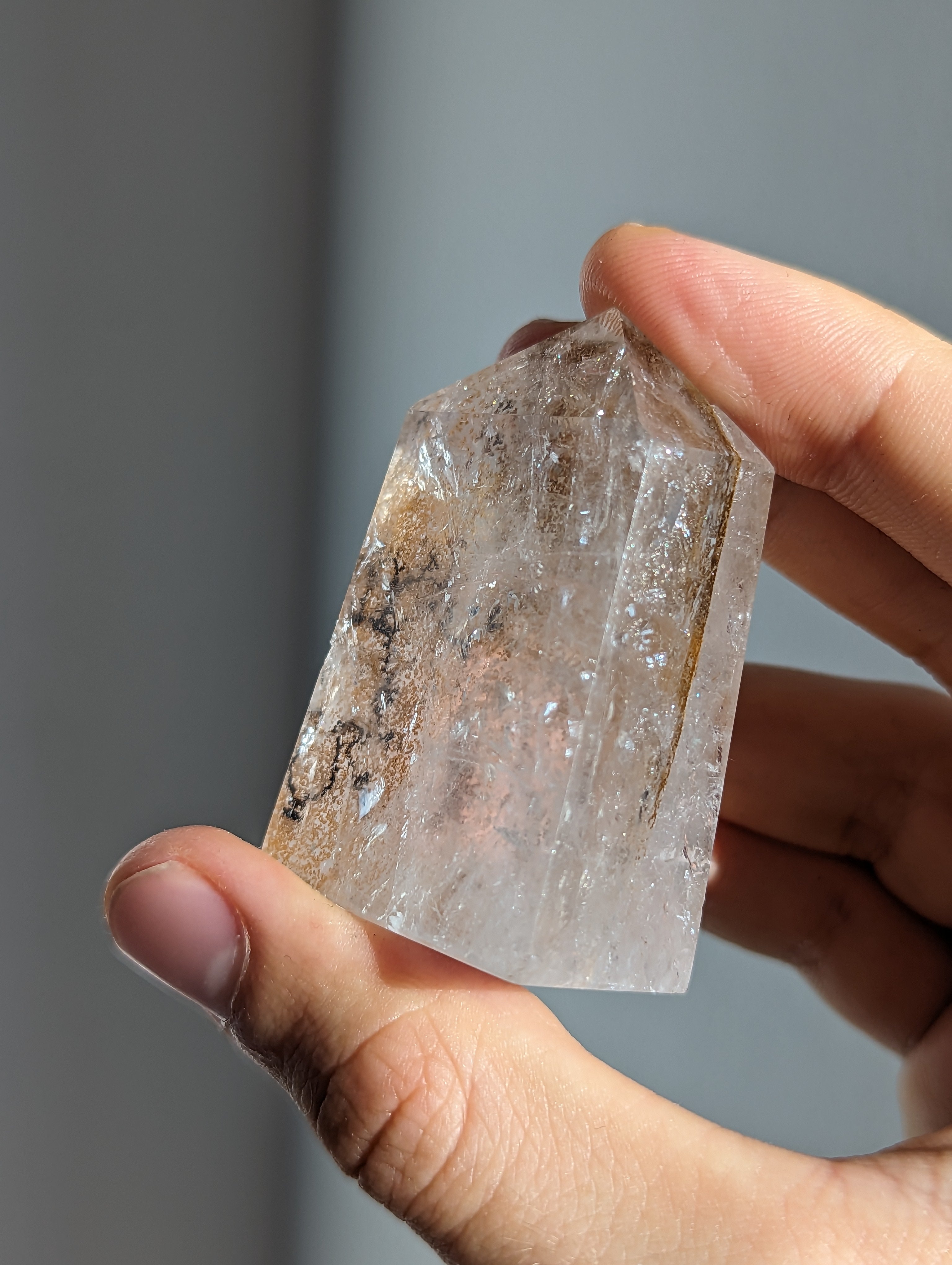 Mini Dendriten Bergkristall Golden Healer Turm