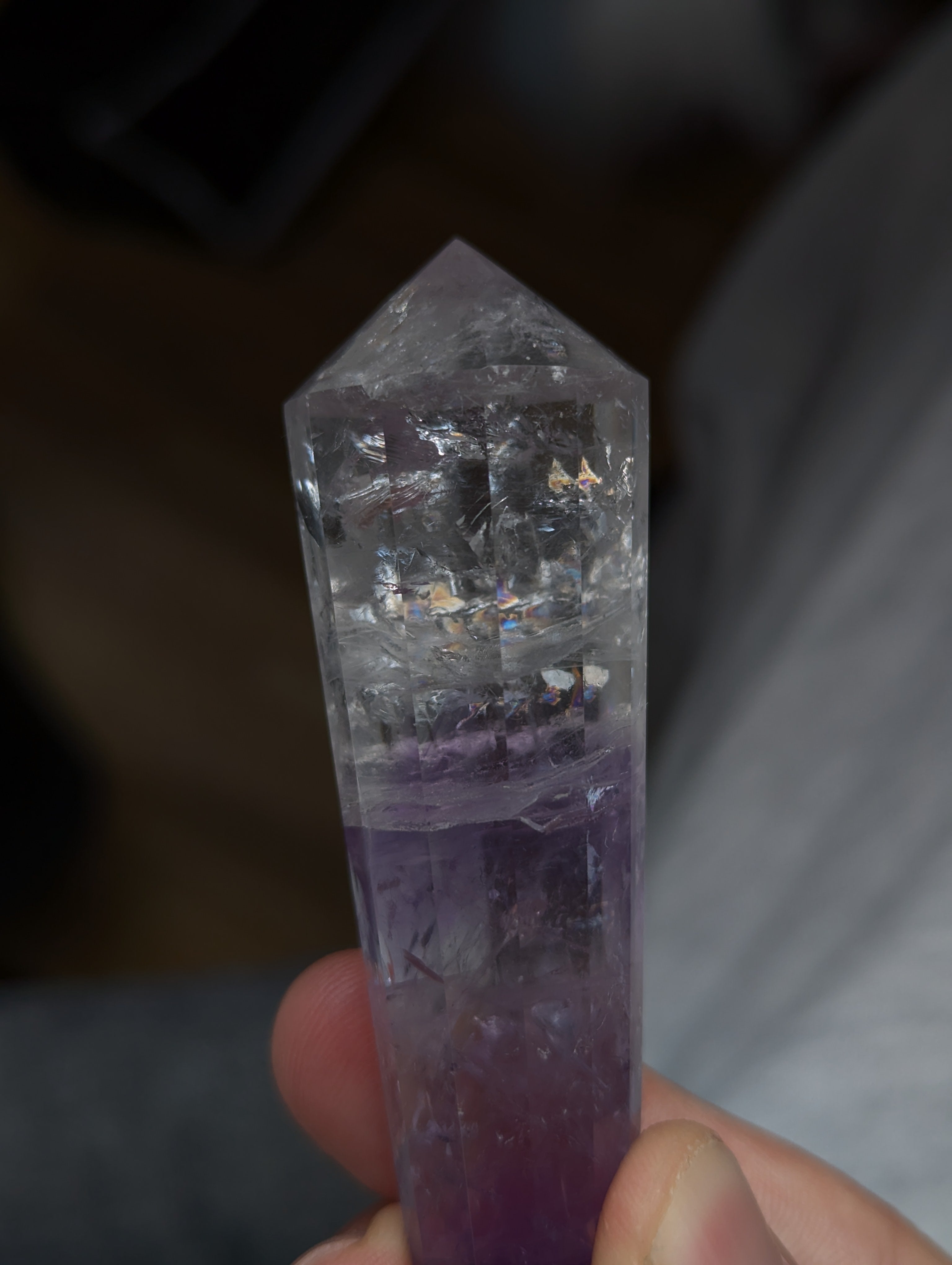 Amethyst Vogel Kristall mit Phantom 45v