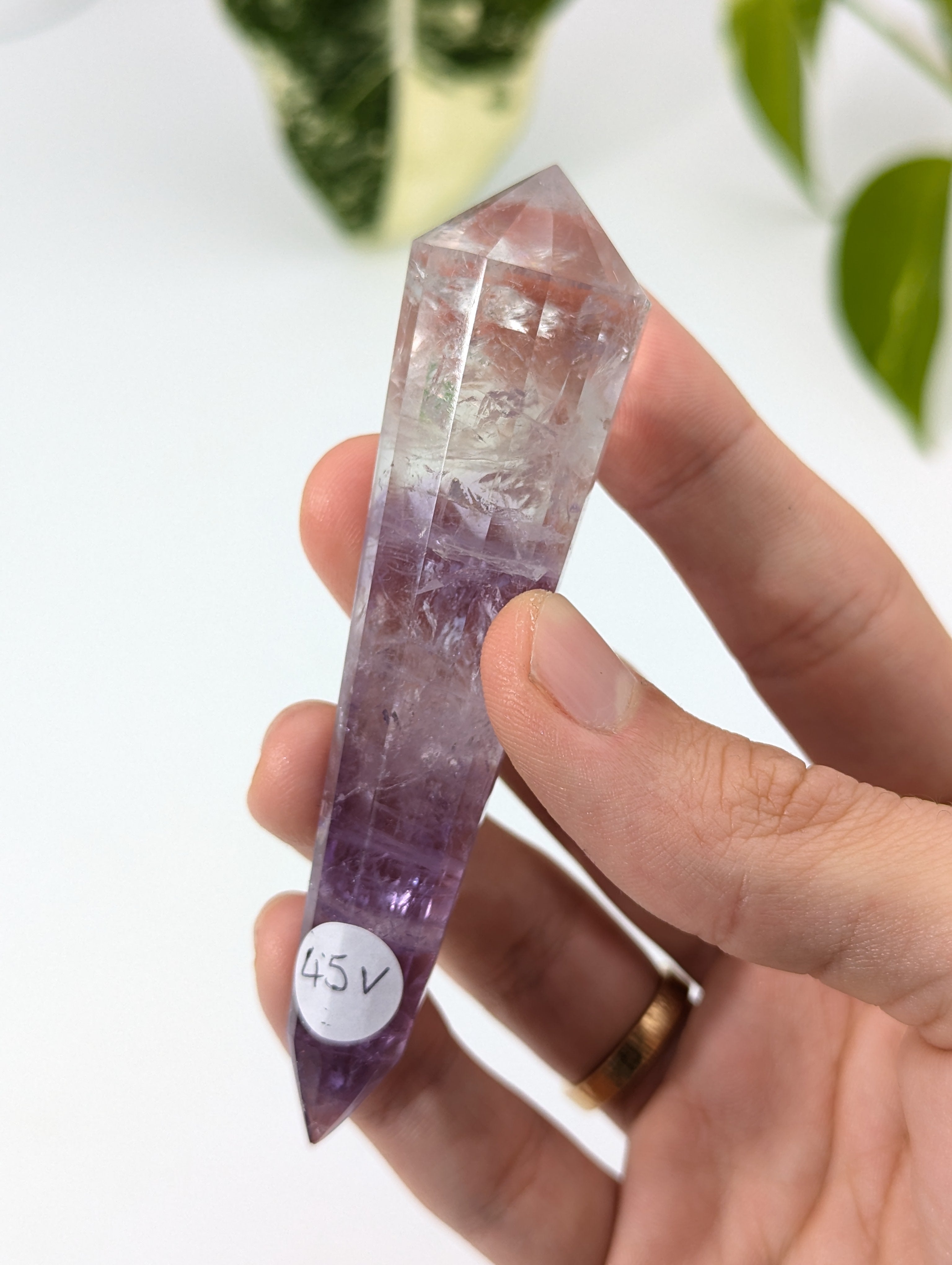 Amethyst Vogel Kristall mit Phantom 45v