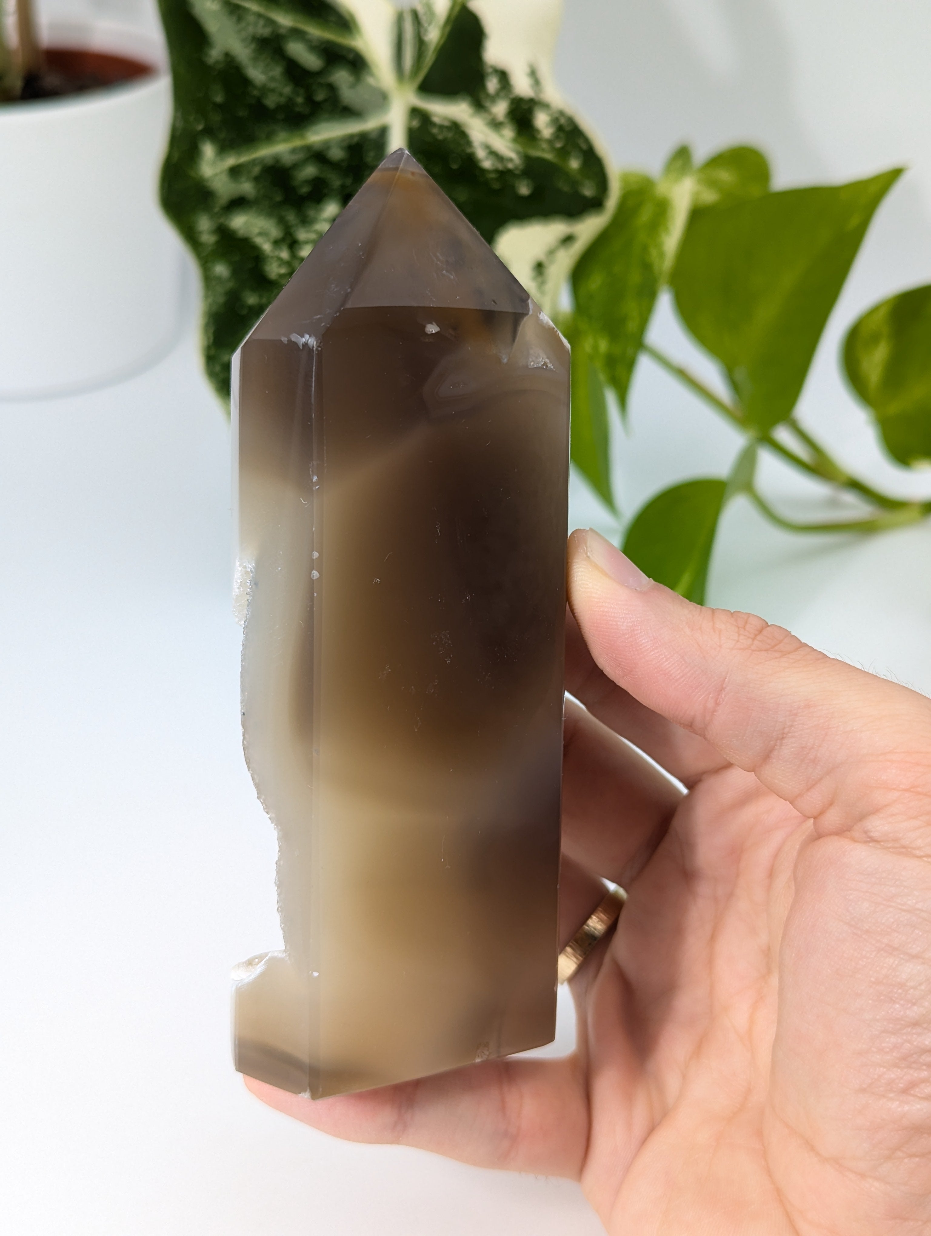 Druzy Achat Turm reduziert