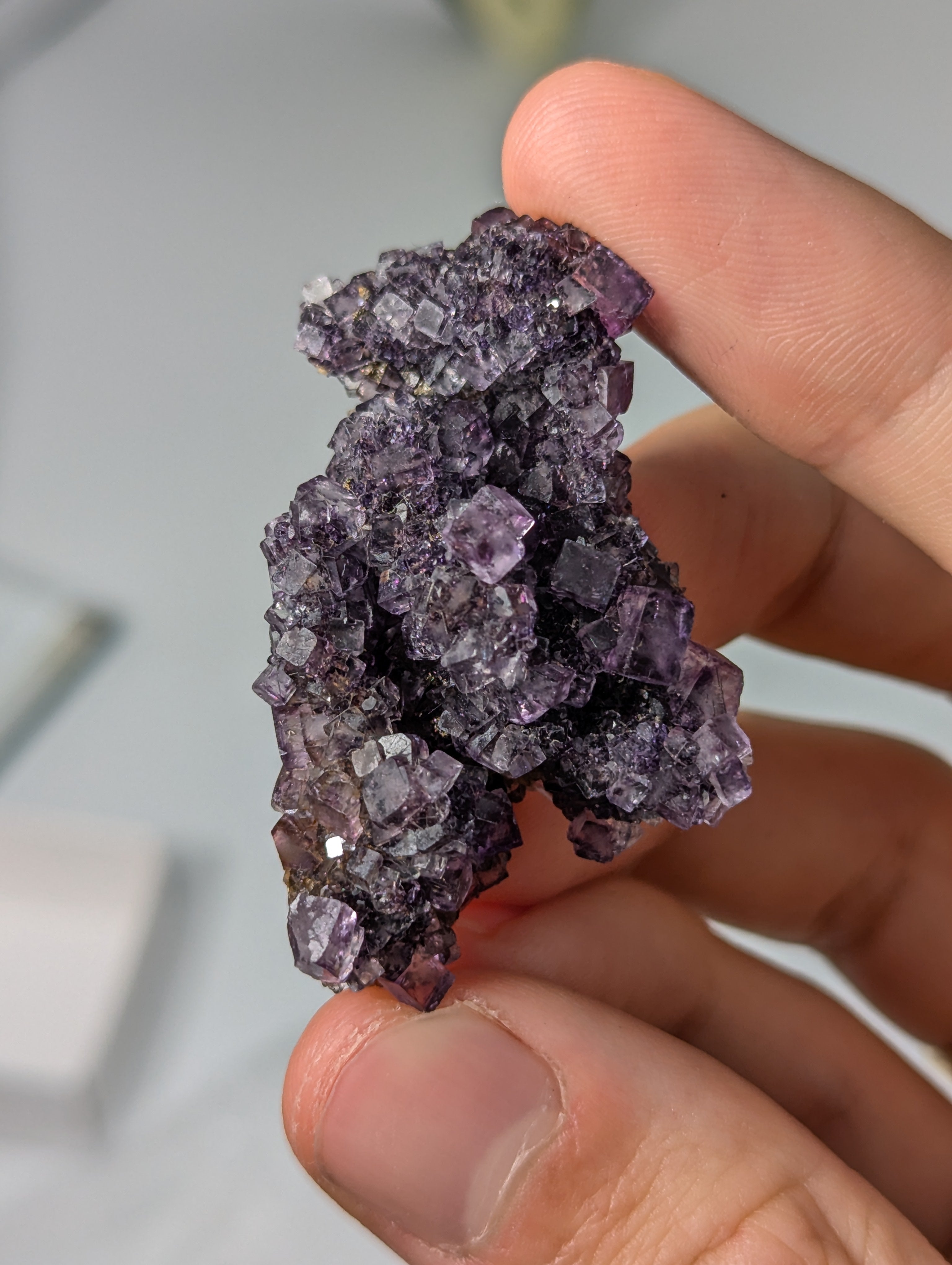 Okorusu Fluorit dunkellila aus Namibia