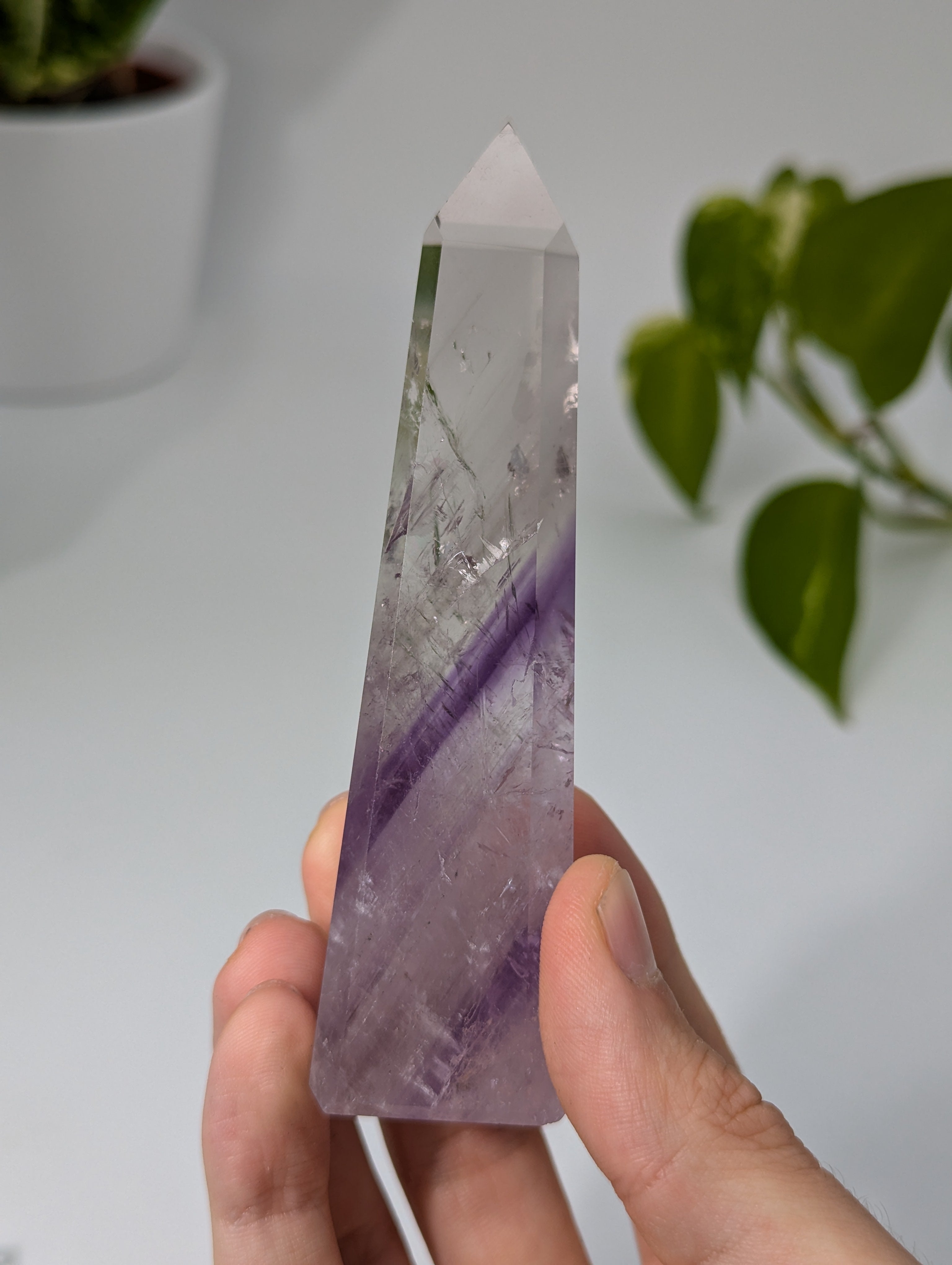Amethyst Phantom Obelisk aus Brasilien