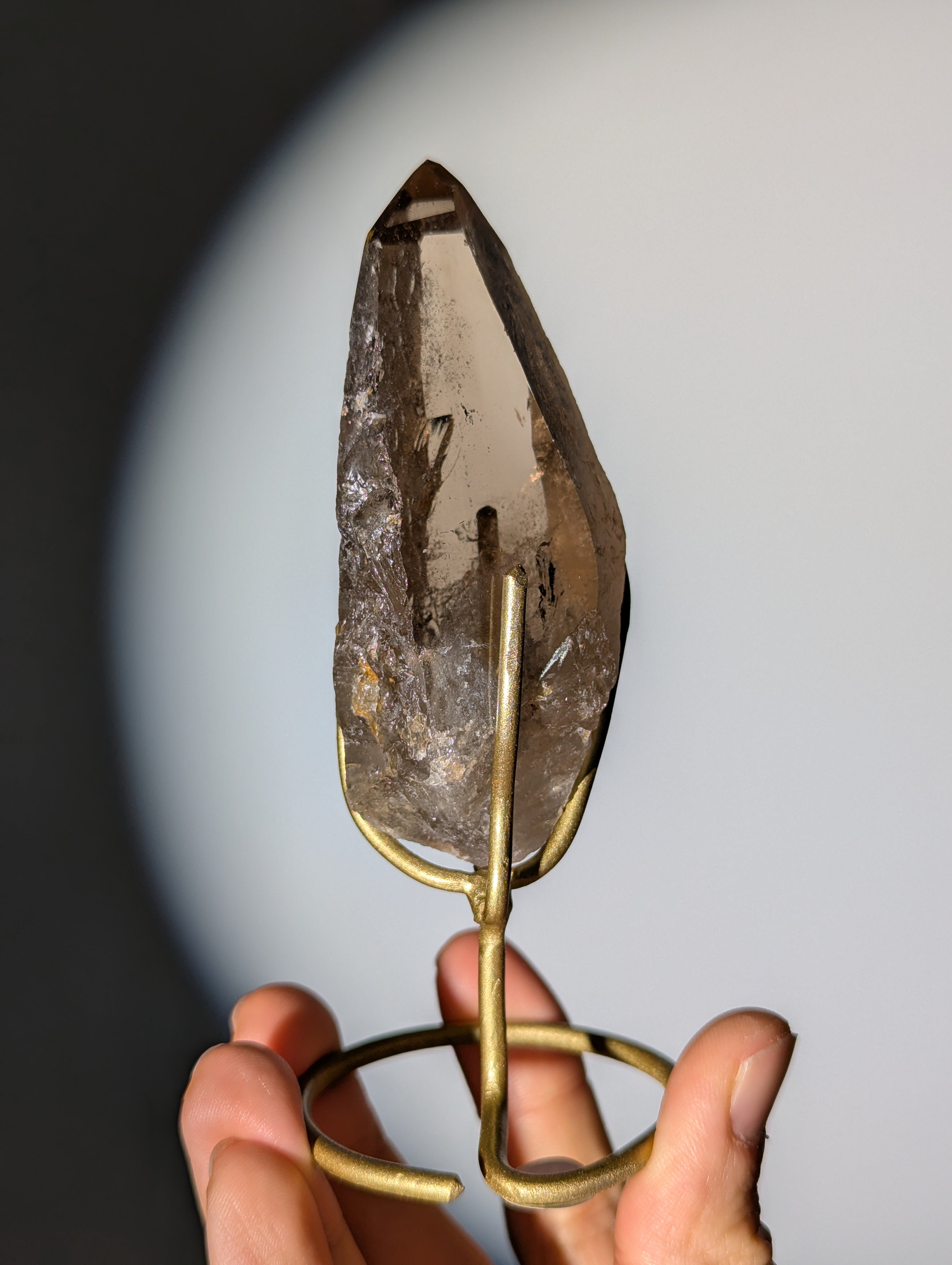 Rauchquarz Spitze auf Ständer &