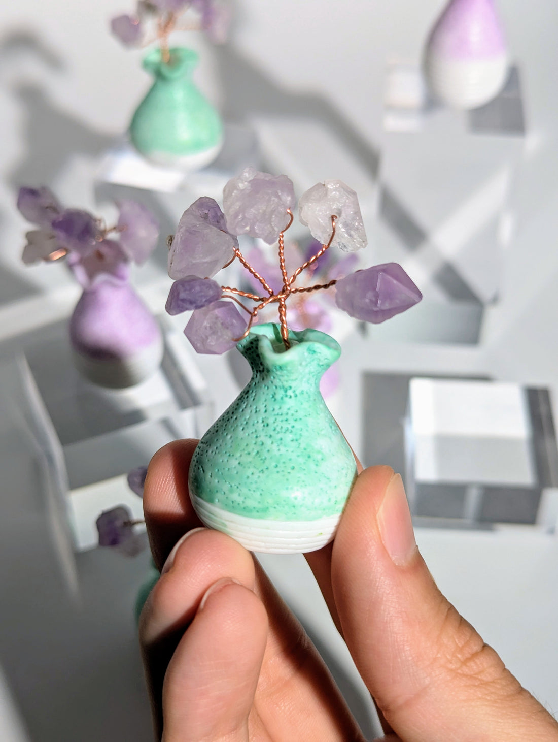 Amethyst Kristall Bäumchen in Vase