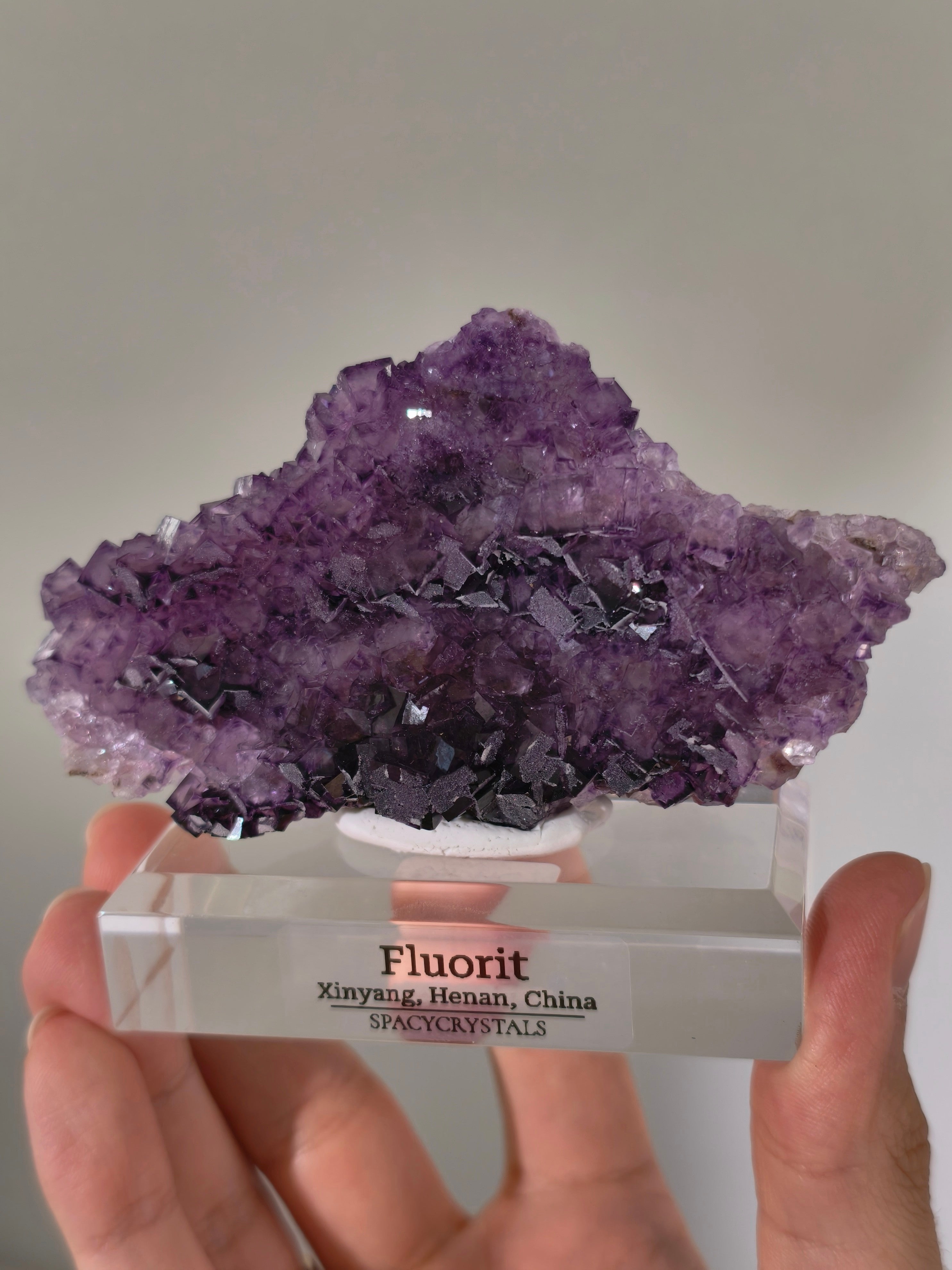 Lila Fluorit Würfel Cluster aus Xinyang