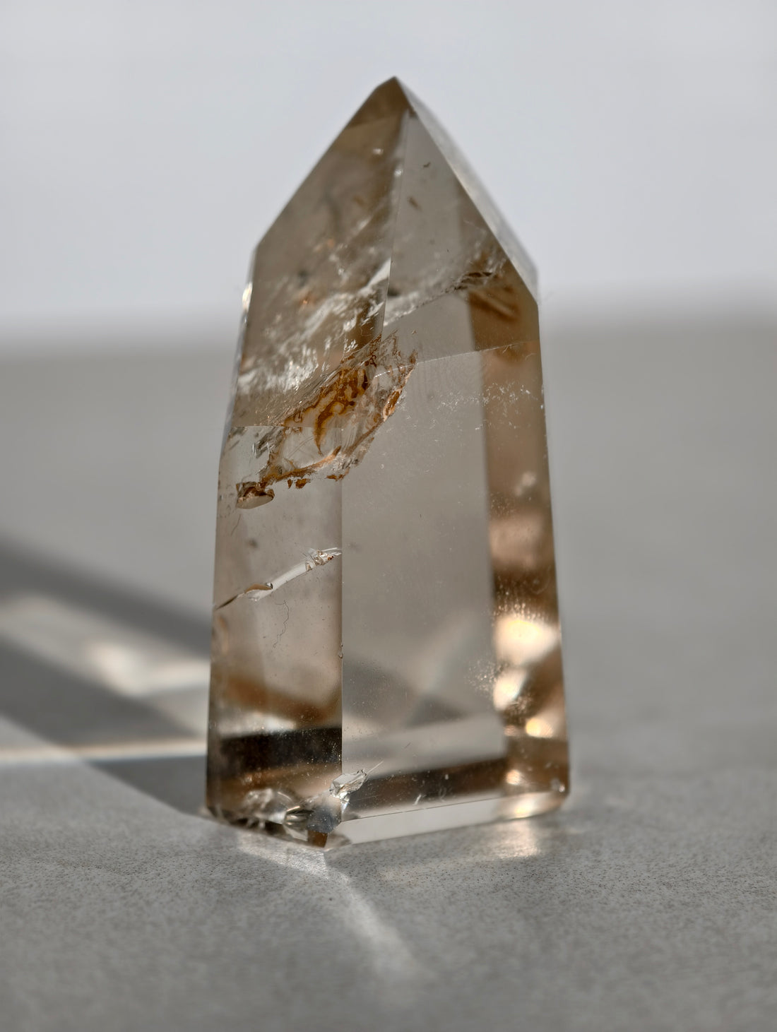 Rauchcitrin Turm aus Brasilien A-Qualität