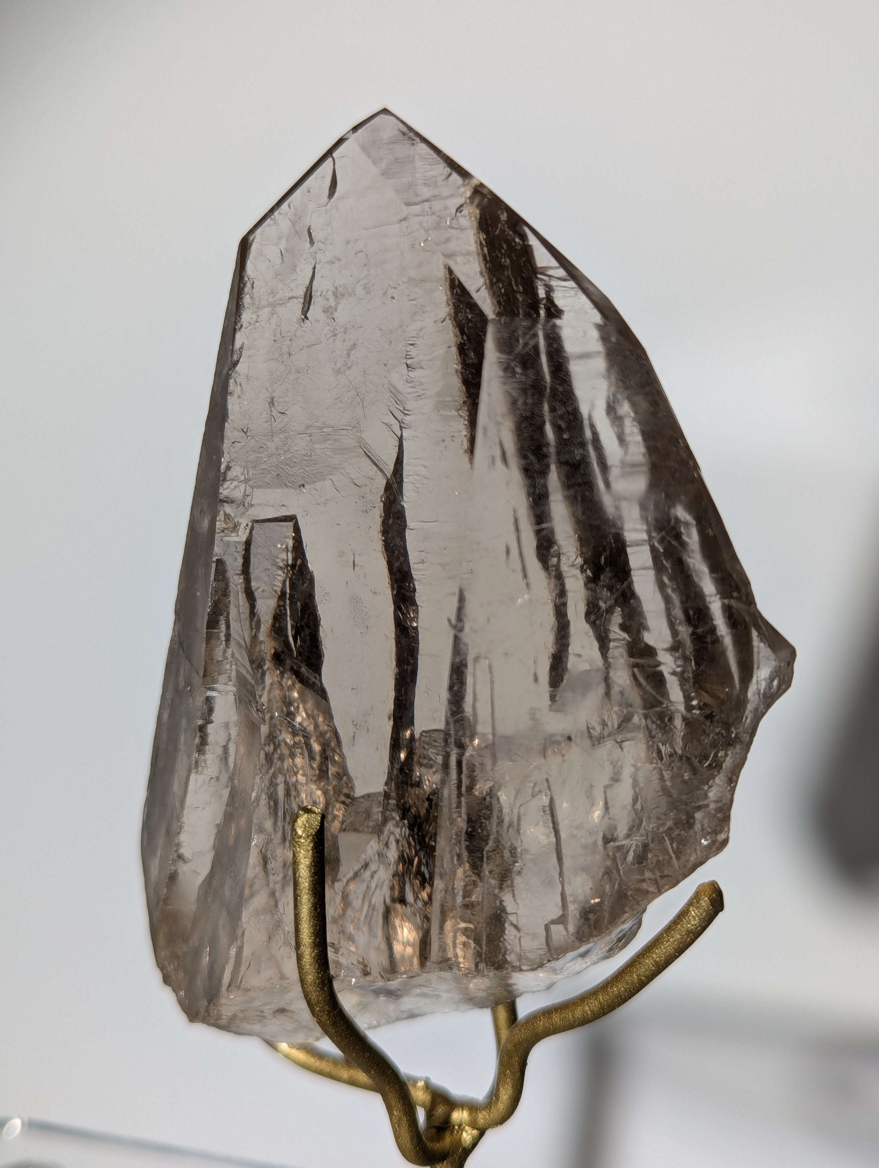 Rauchquarz Spitze auf Ständer &