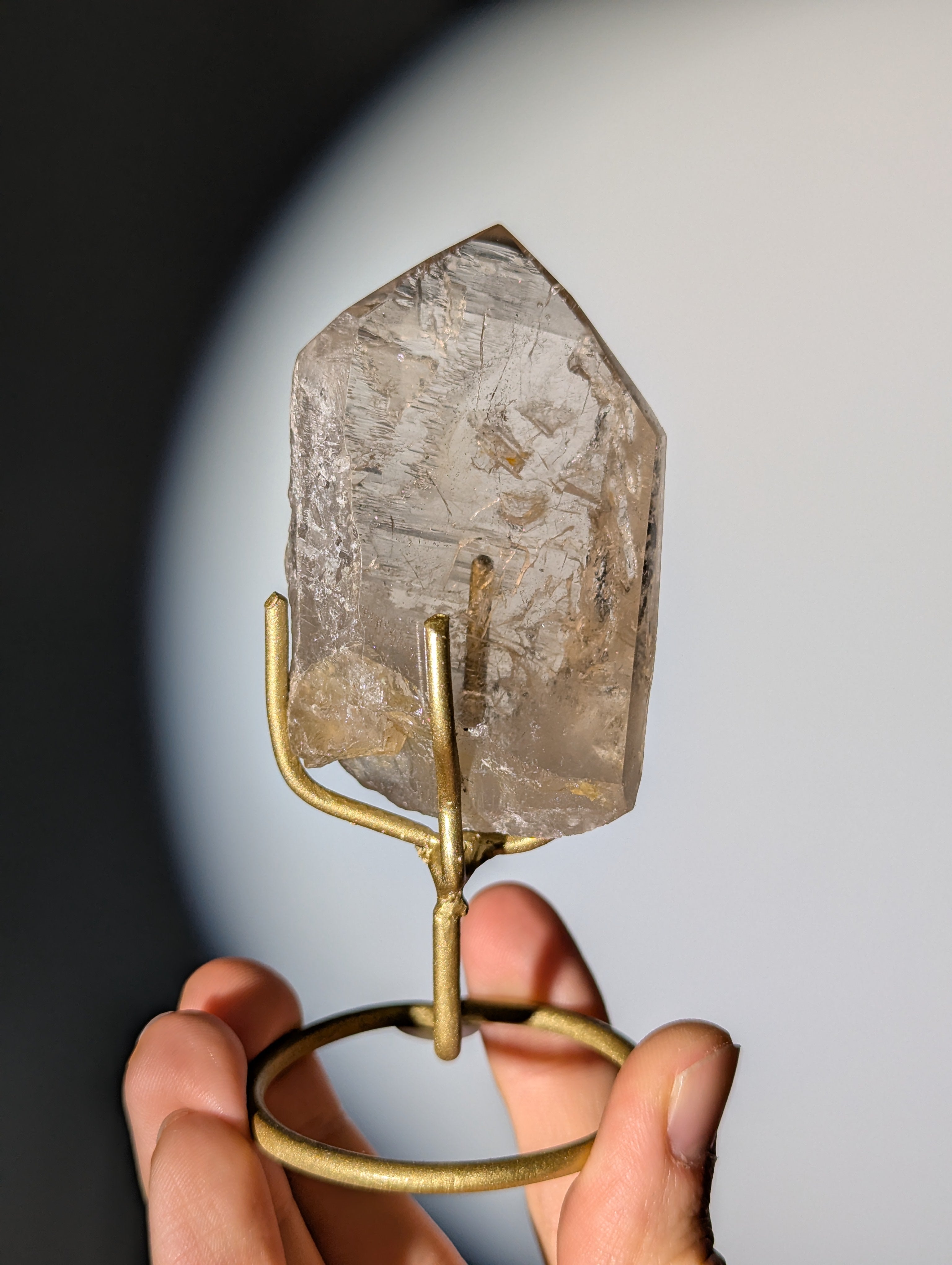 Rauchquarz Spitze auf Ständer &