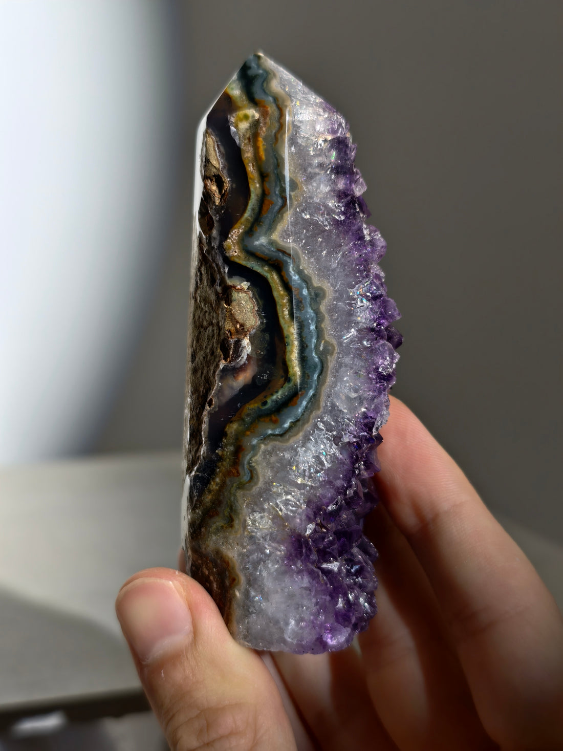 Druzy Amethyst Turm aus Brasilien
