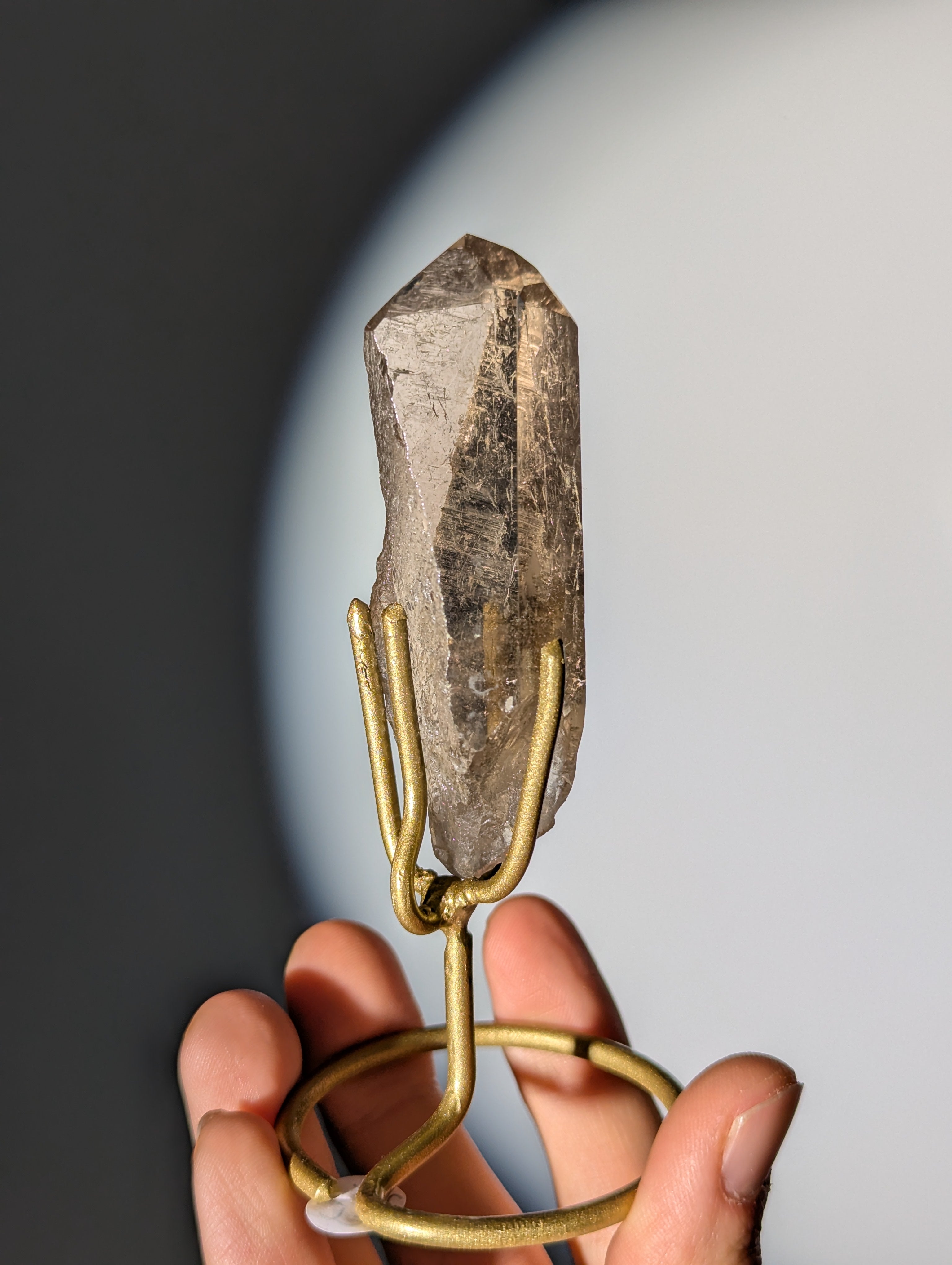 Rauchquarz Spitze auf Ständer &