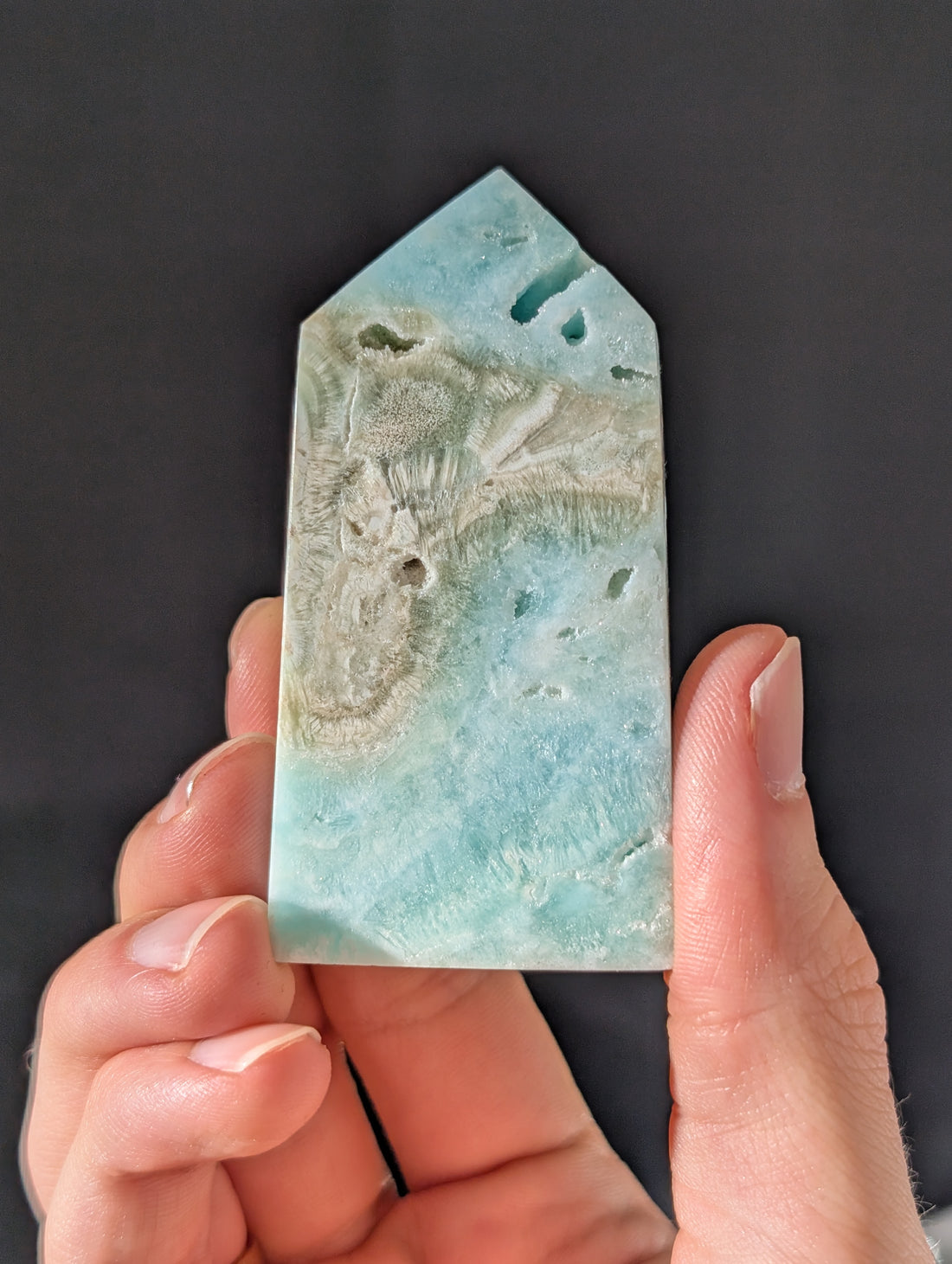 Blauer Aragonit Turm 🩵