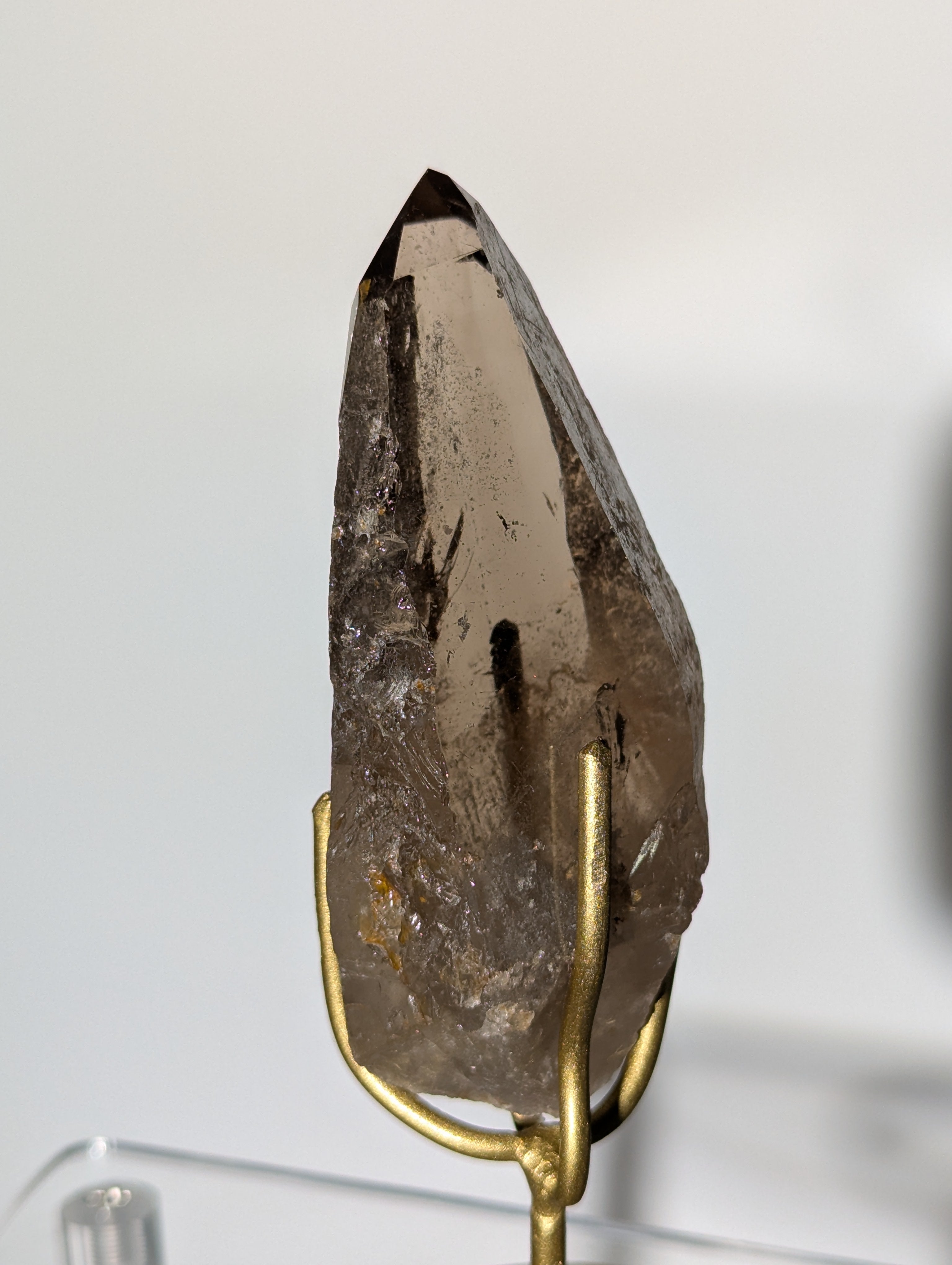 Rauchquarz Spitze auf Ständer &