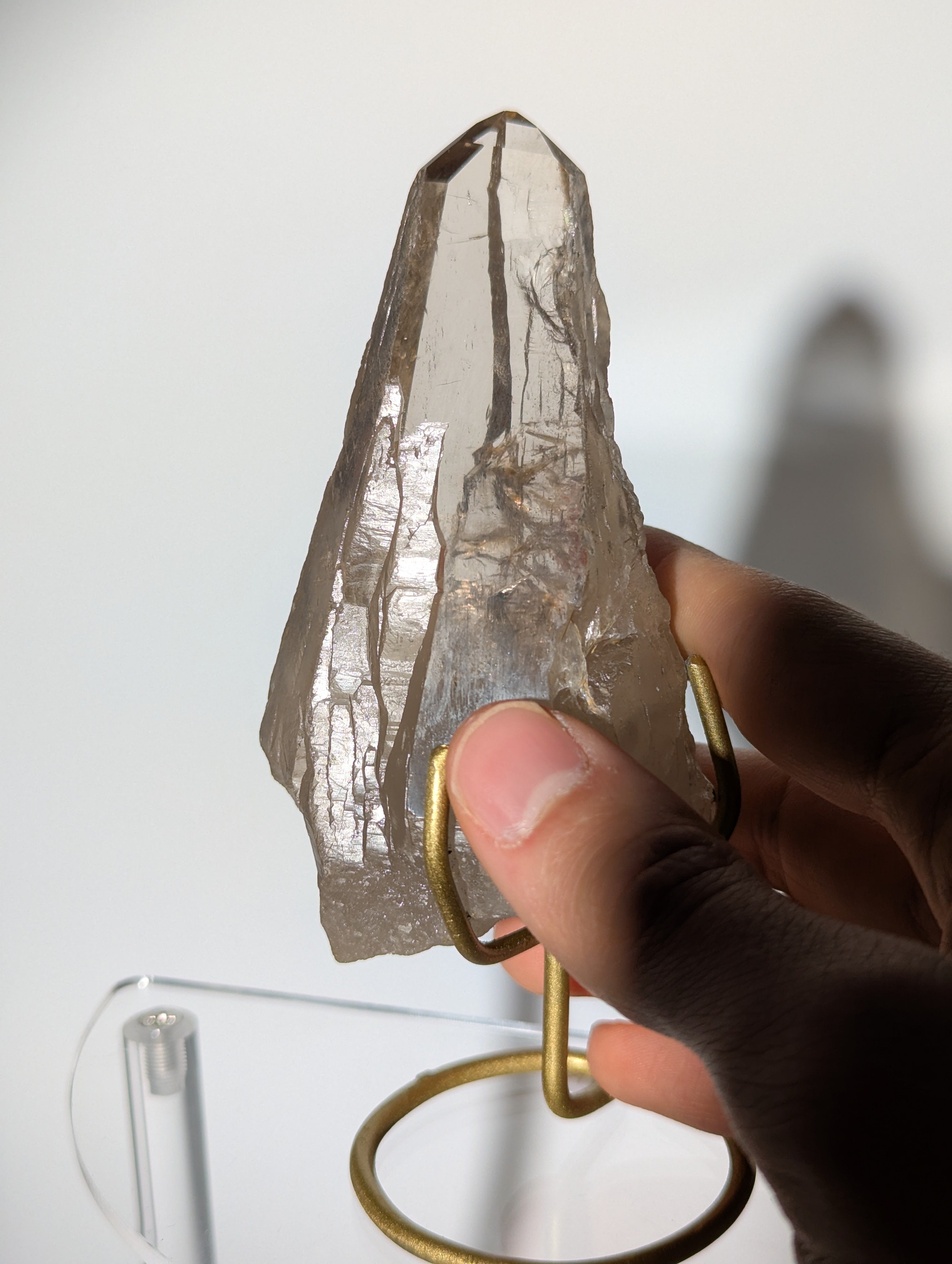 Rauchquarz Spitze auf Ständer &