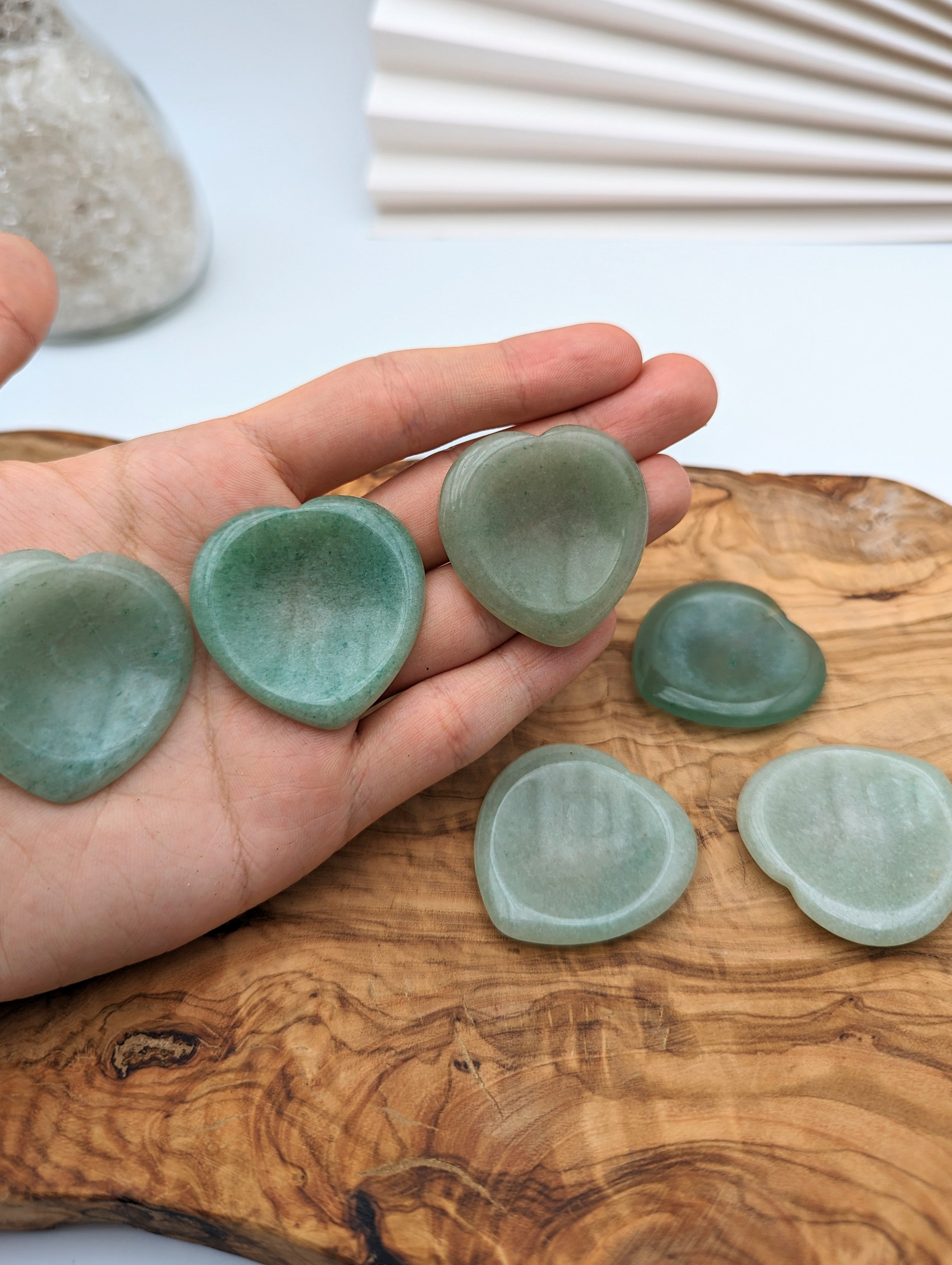 Grüner Aventurin Sorgenstein Herz "Glücksbringer"