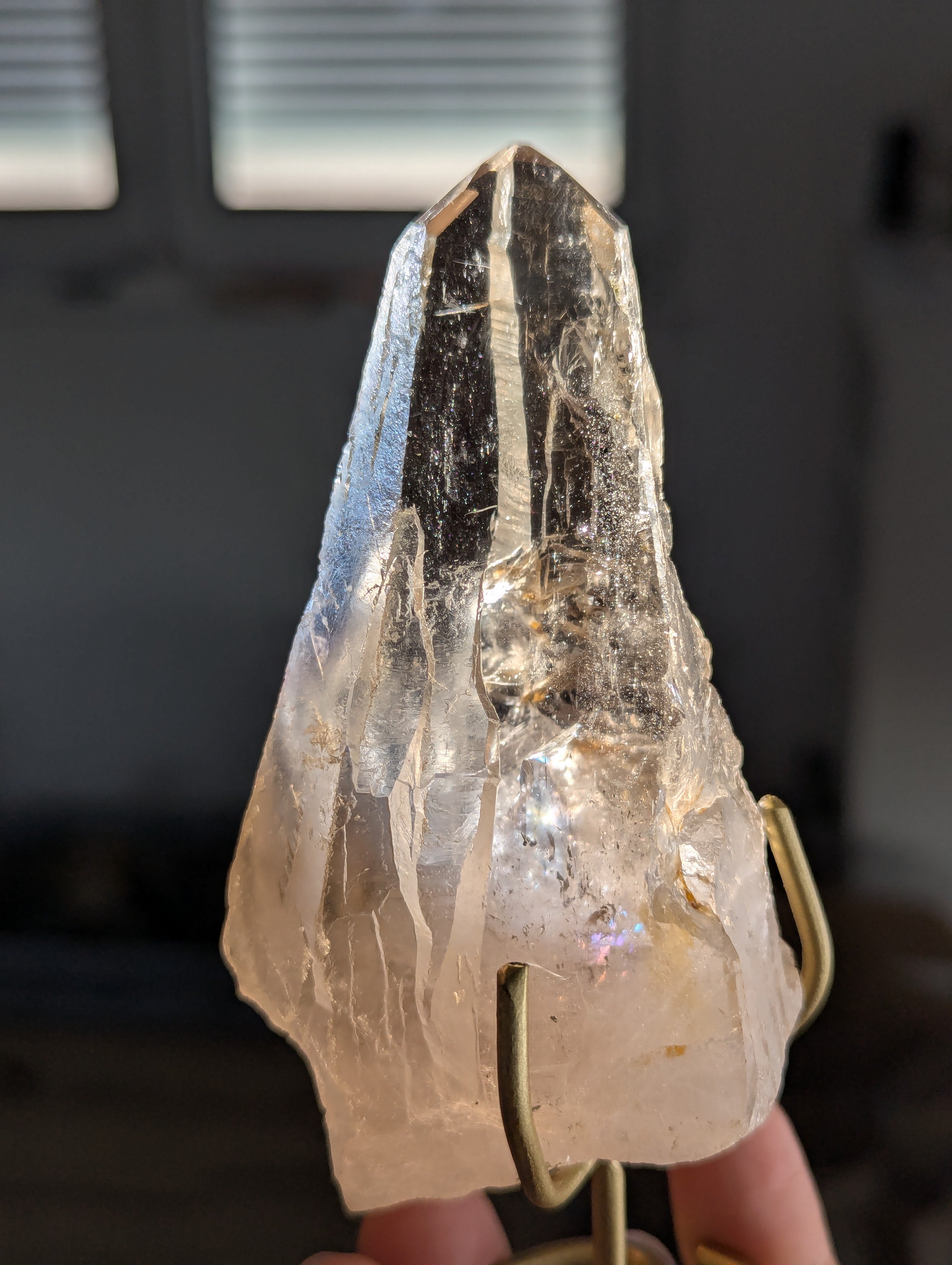 Rauchquarz Spitze auf Ständer &
