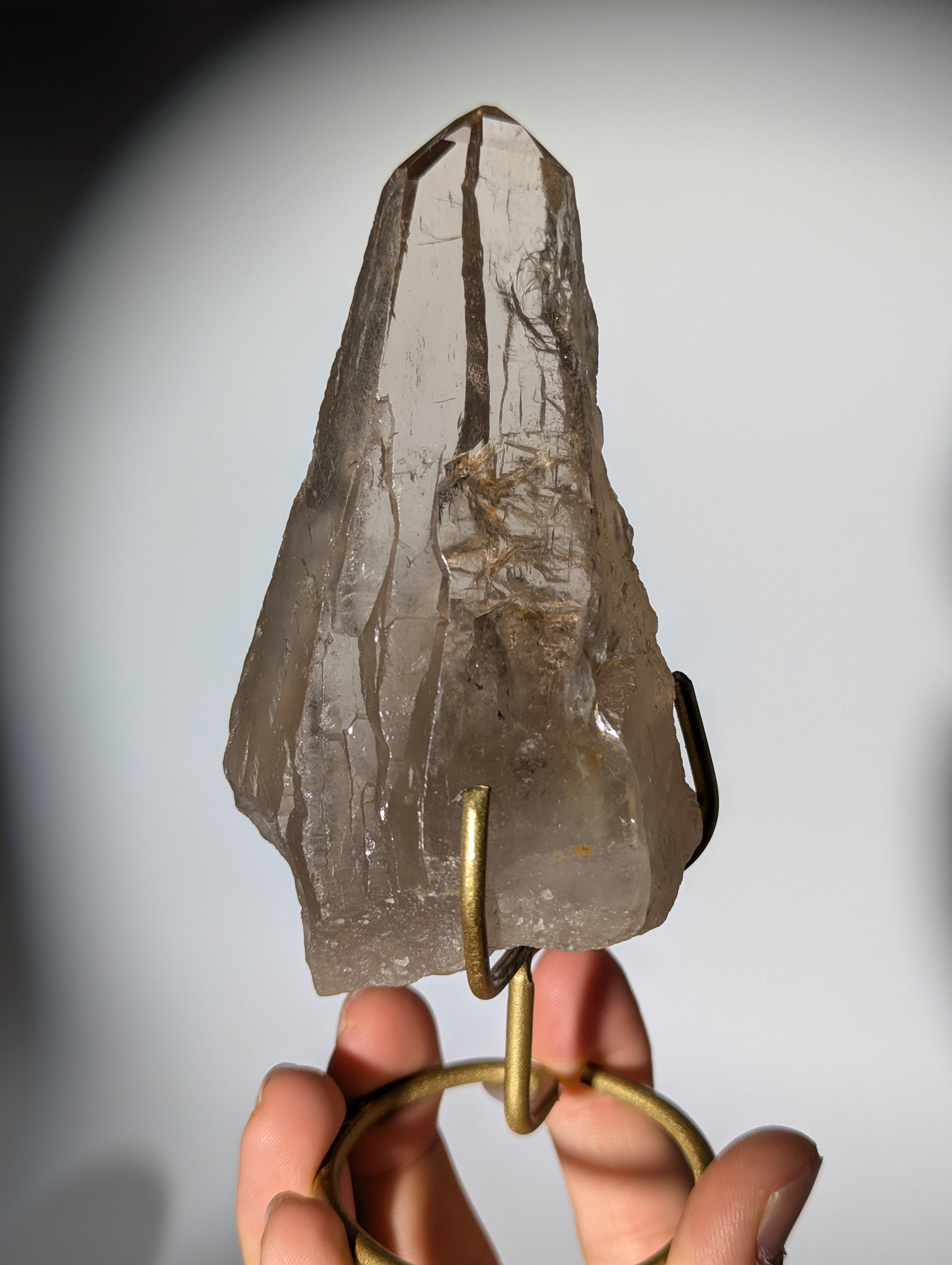 Rauchquarz Spitze auf Ständer &