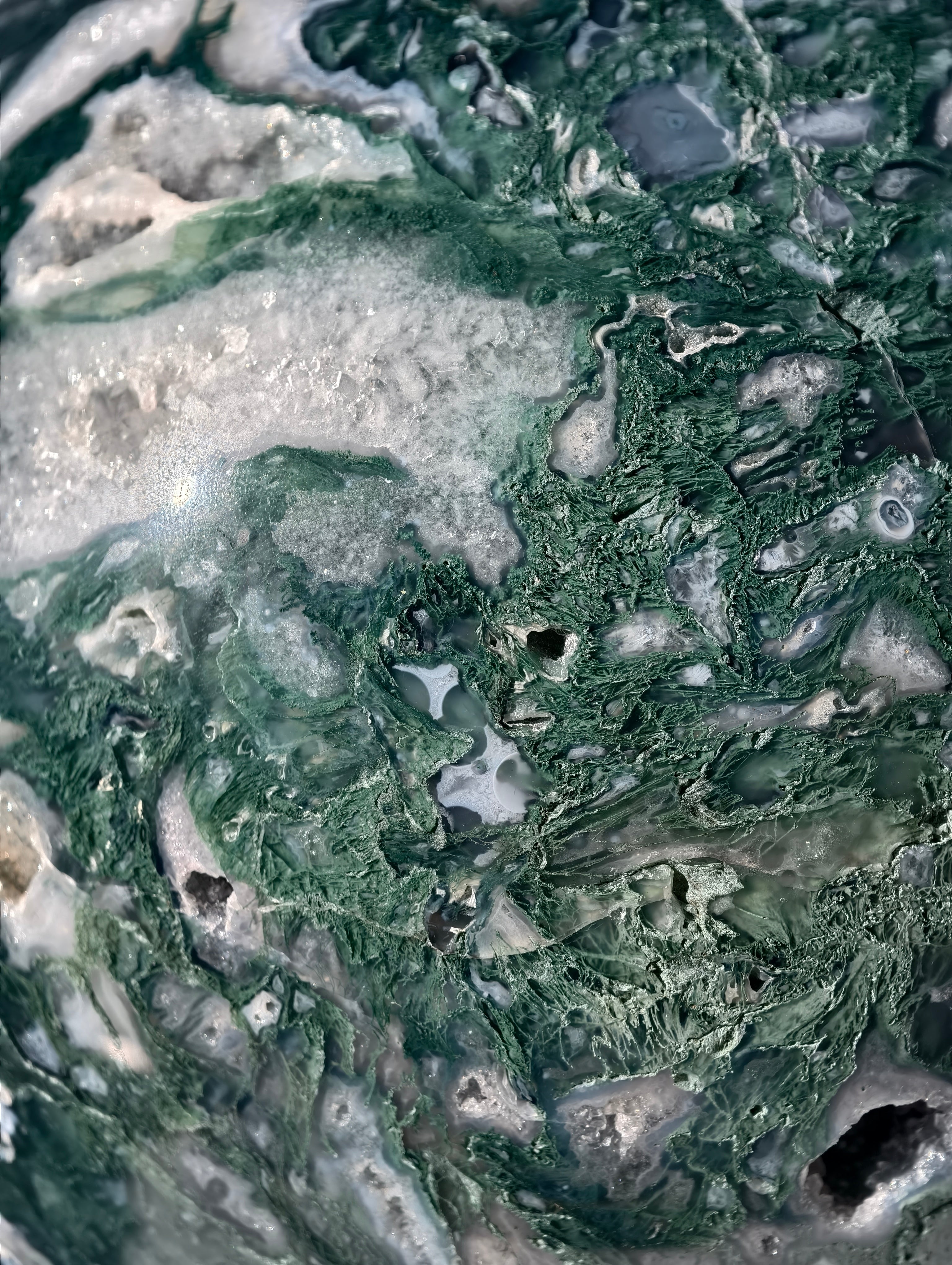 XXL Moosachat Kugel 8,6kg mit Drehständer