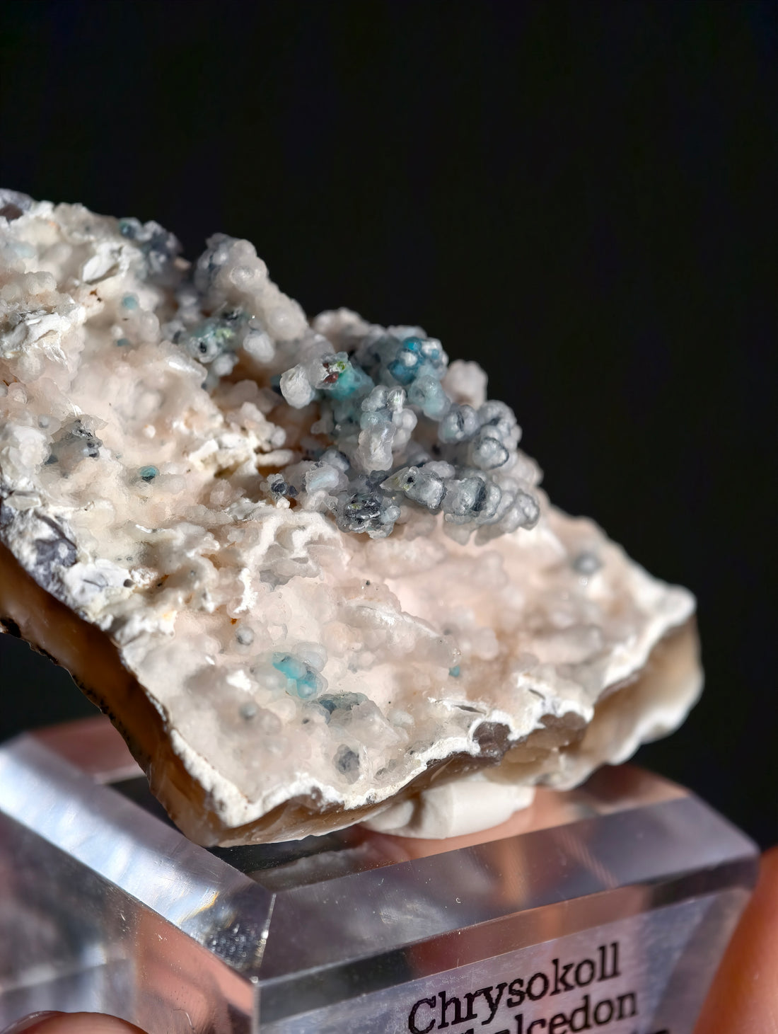 Neufund! Chrysokoll in Chalcedon aus Indonesien