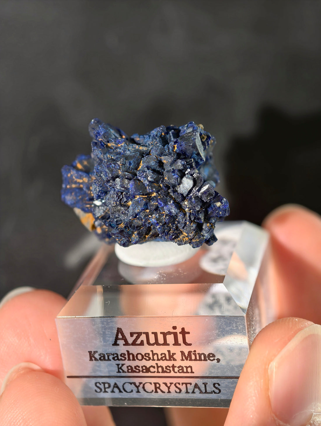 Königsblaue Azurit Kristalle aus Kasachstan