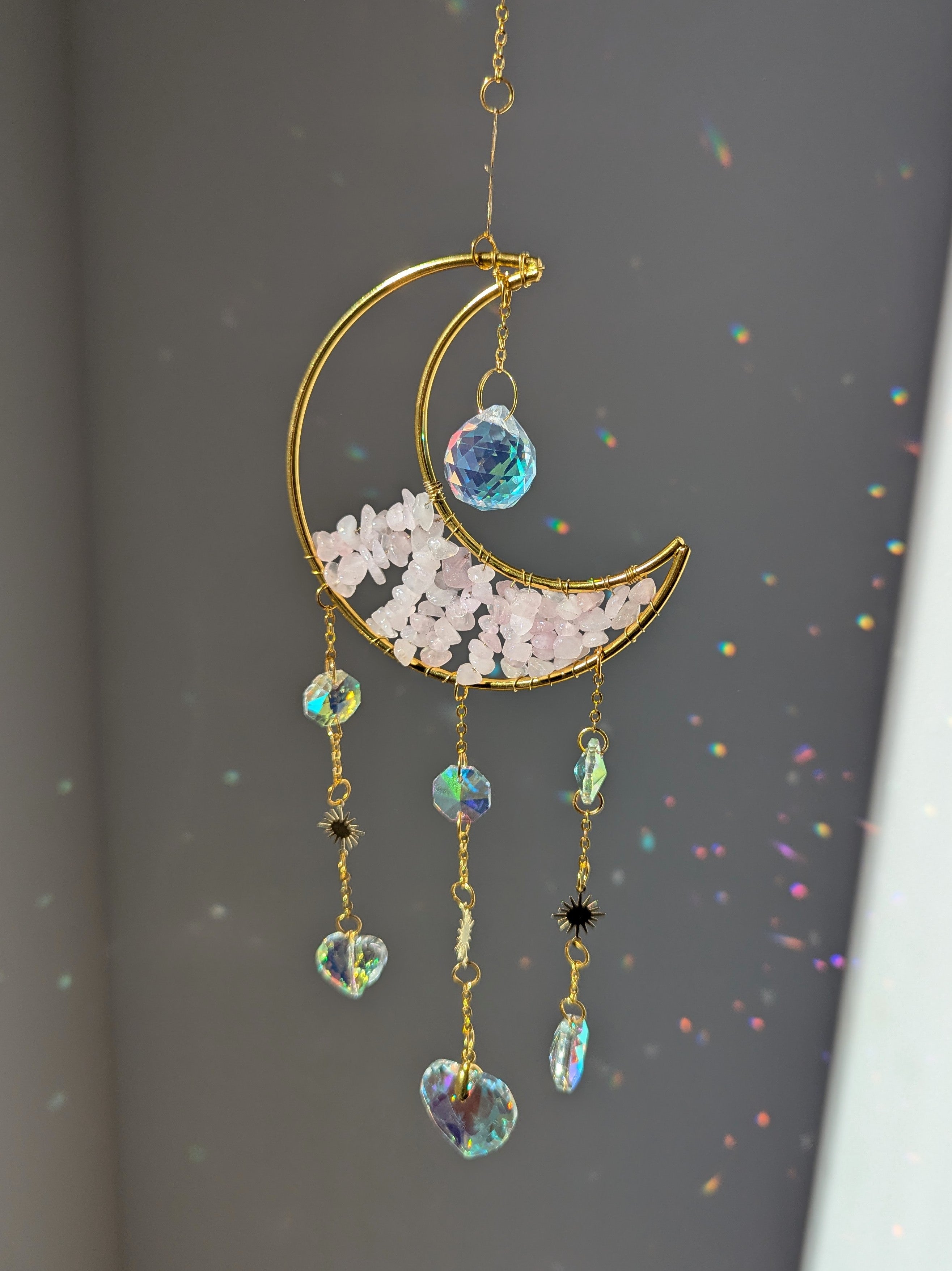 Sonnenfänger Rosenquarz-Mond