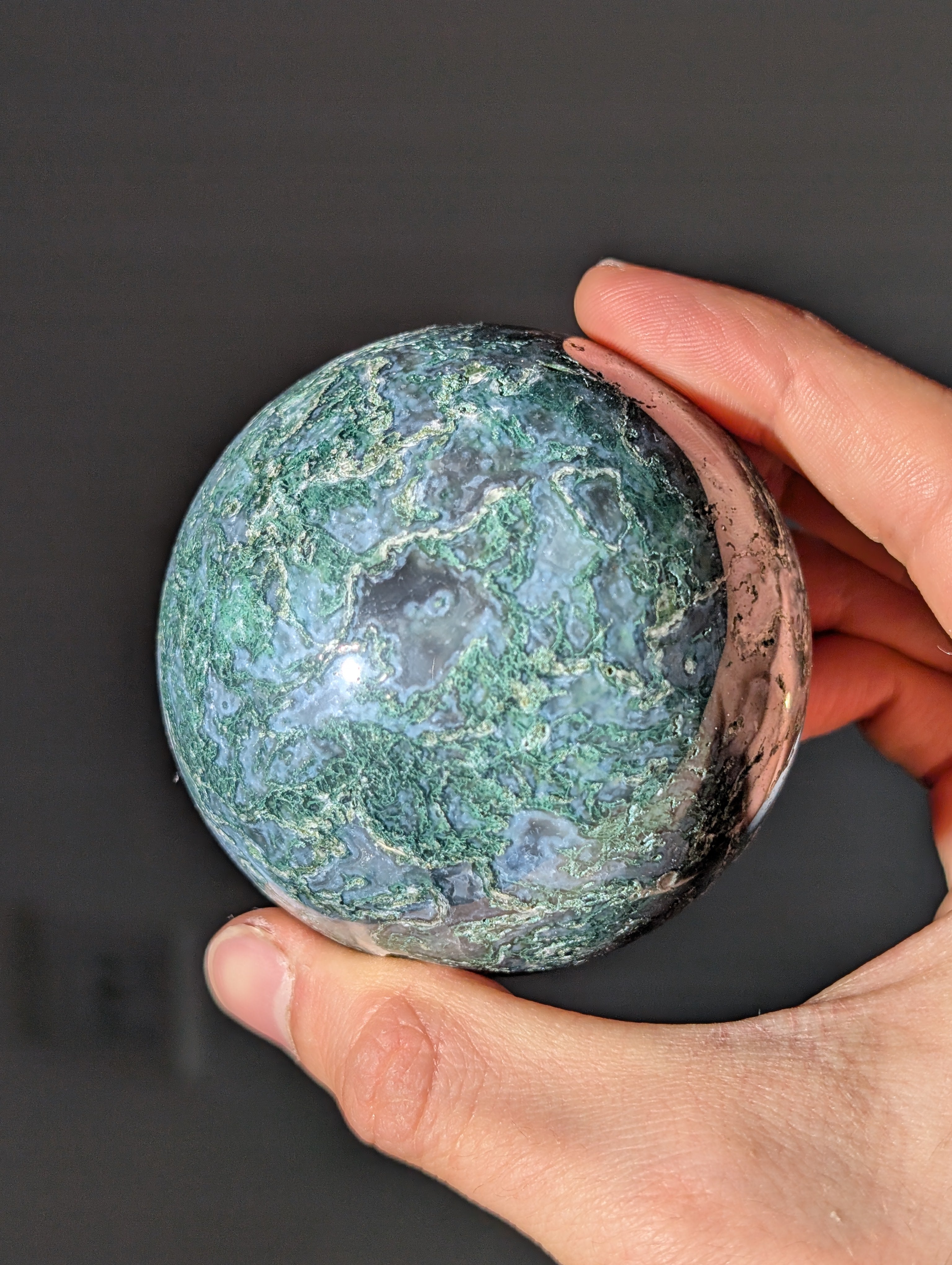 Moosachat Kugel 7,3cm