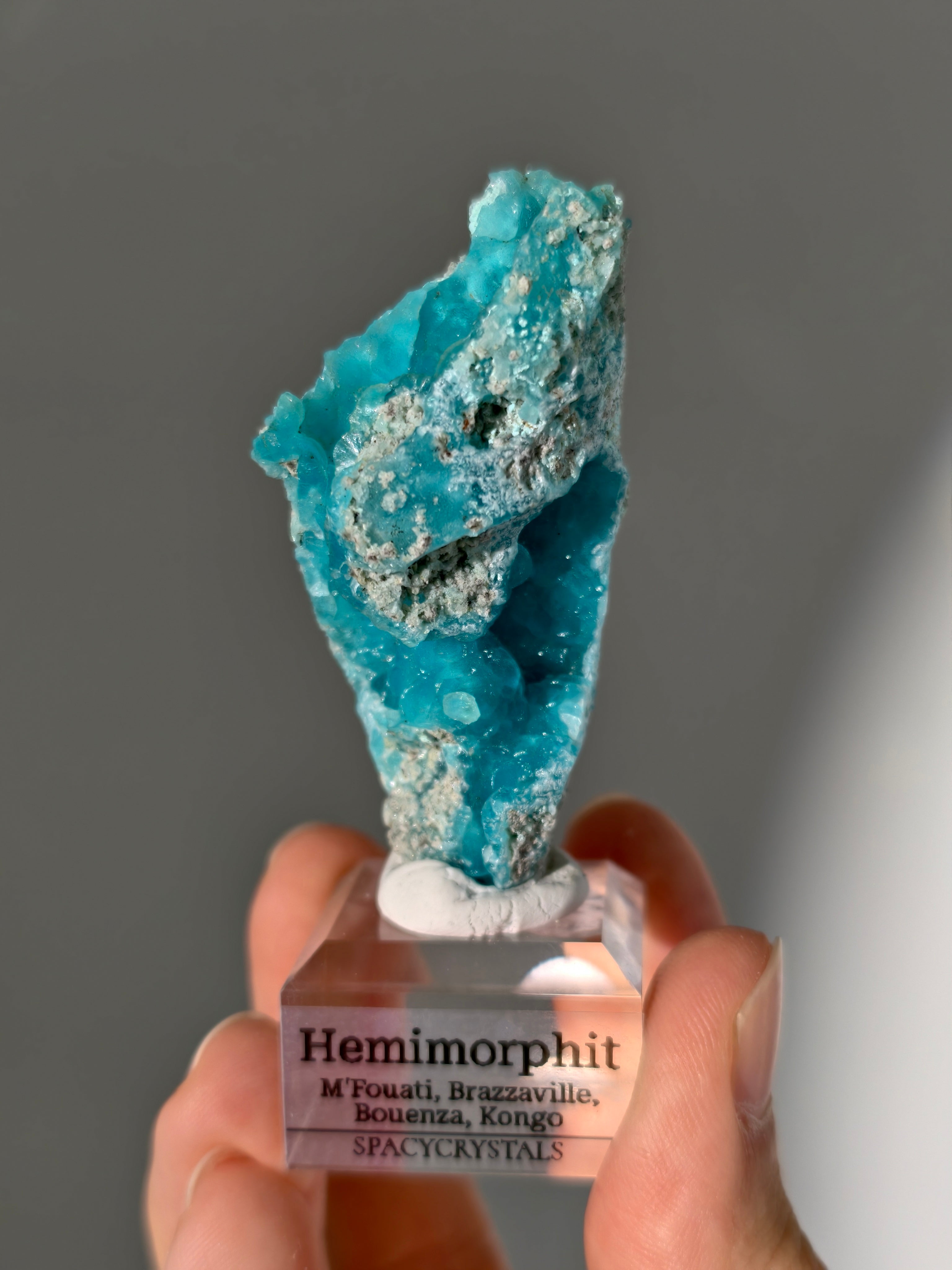 türkis blauer Hemimorphit aus Kongo