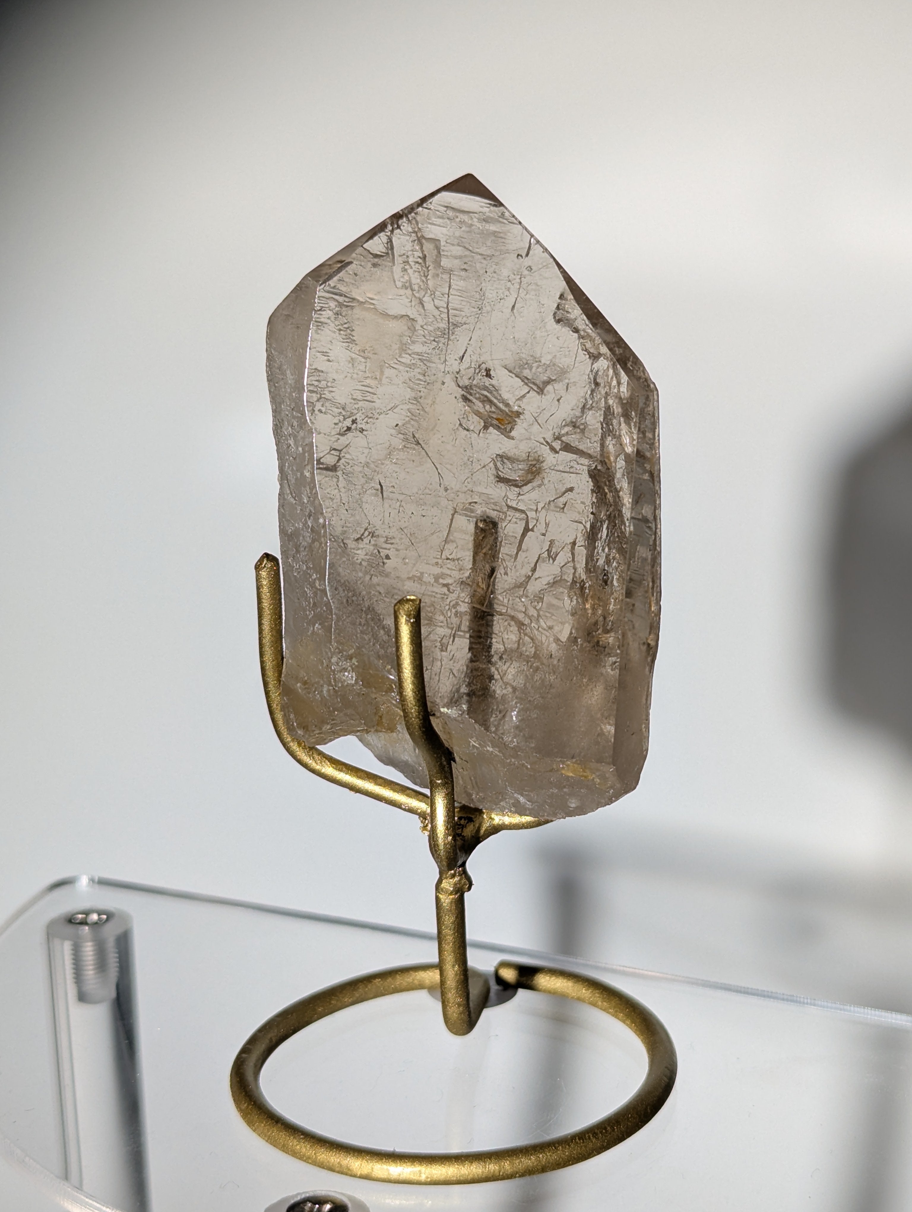 Rauchquarz Spitze auf Ständer &