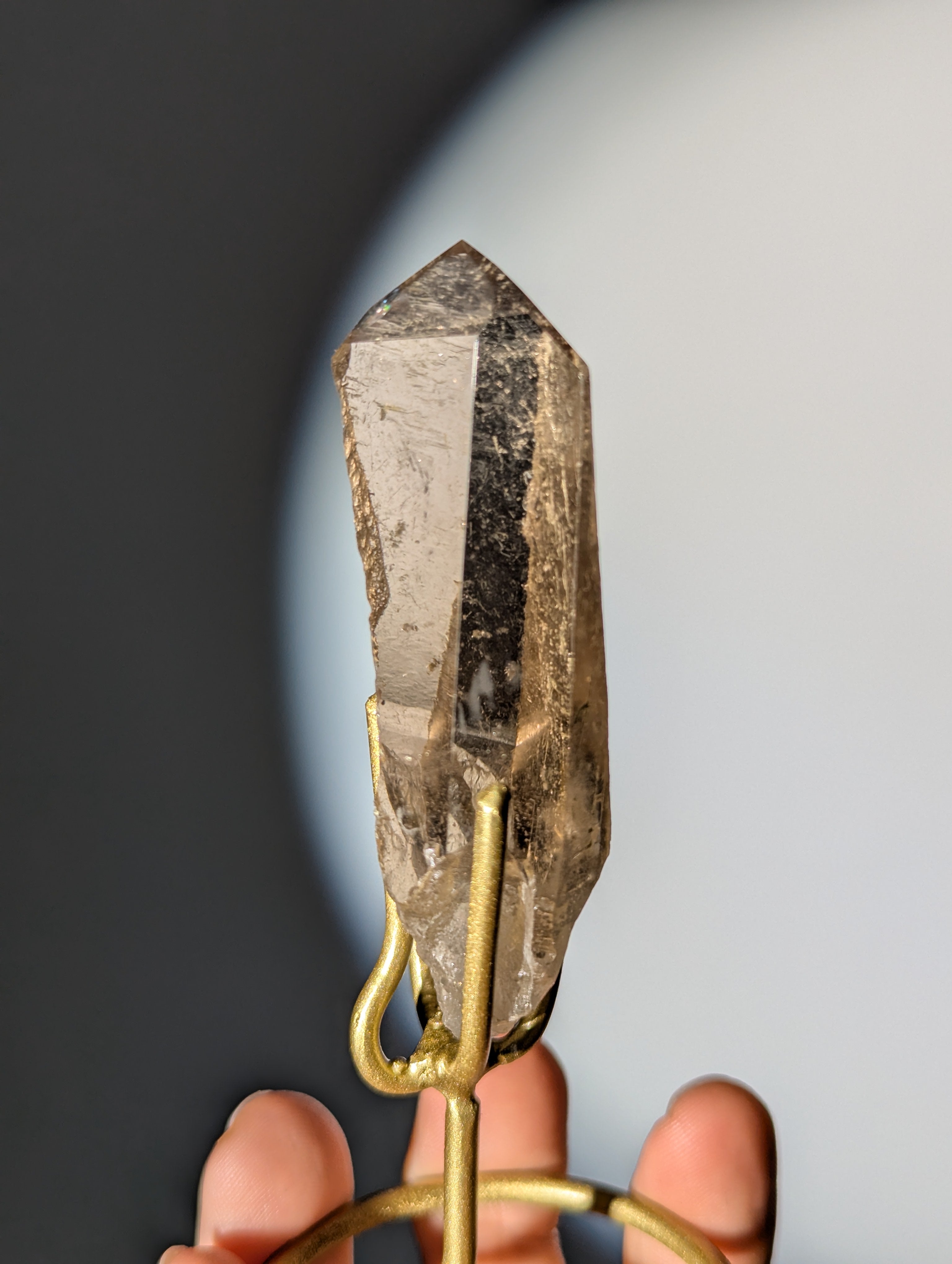 Rauchquarz Spitze auf Ständer &