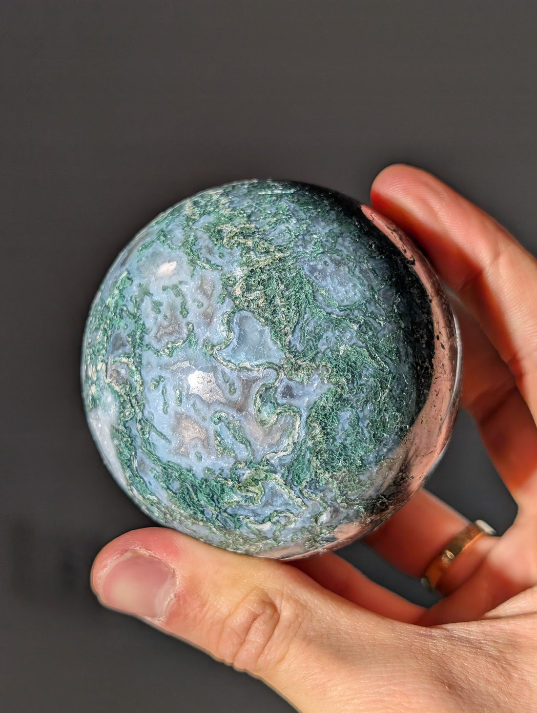 Moosachat Kugel 7,3cm