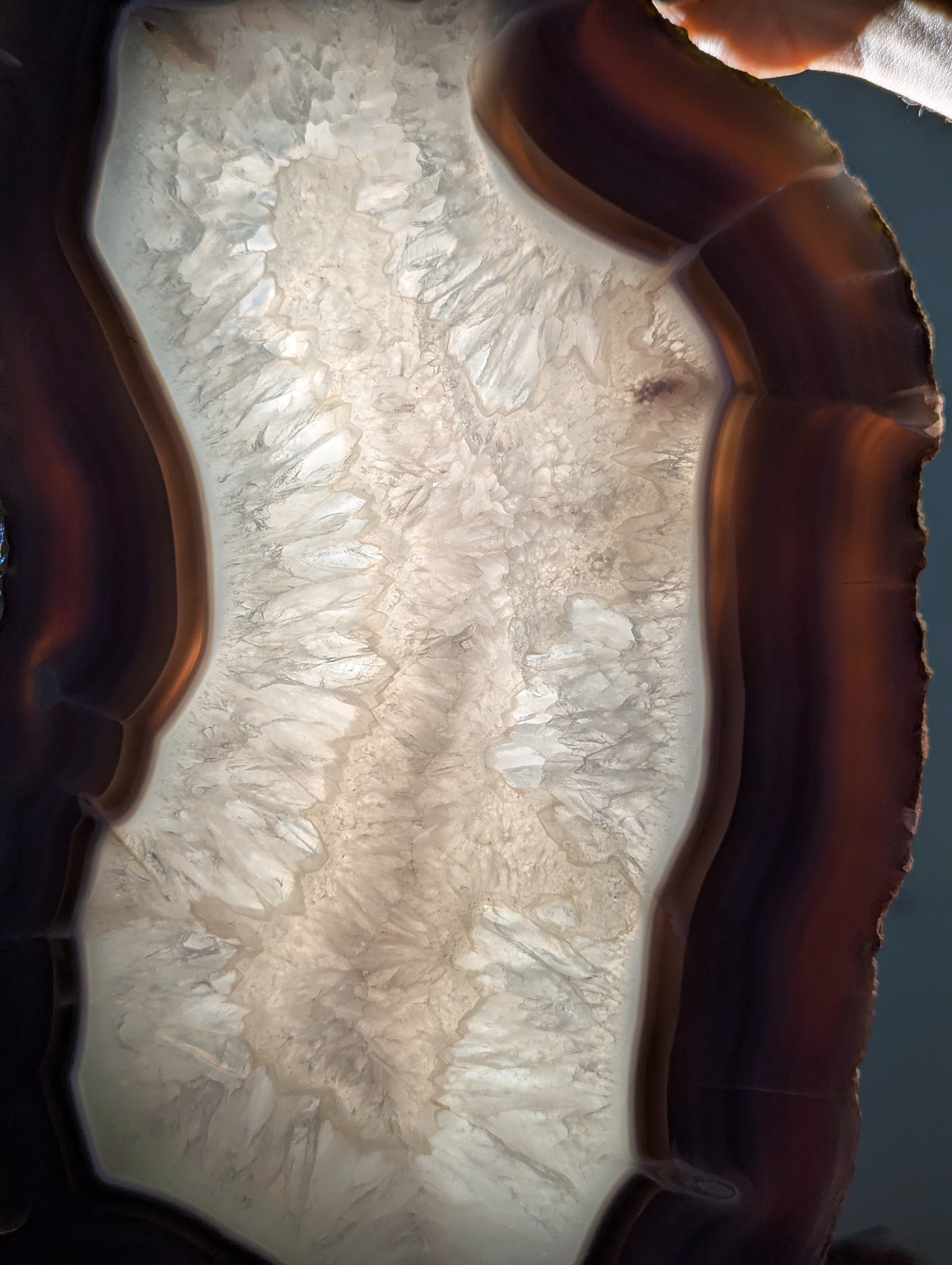 XL Achat Platte mit Quarz und Bänderung 🌀