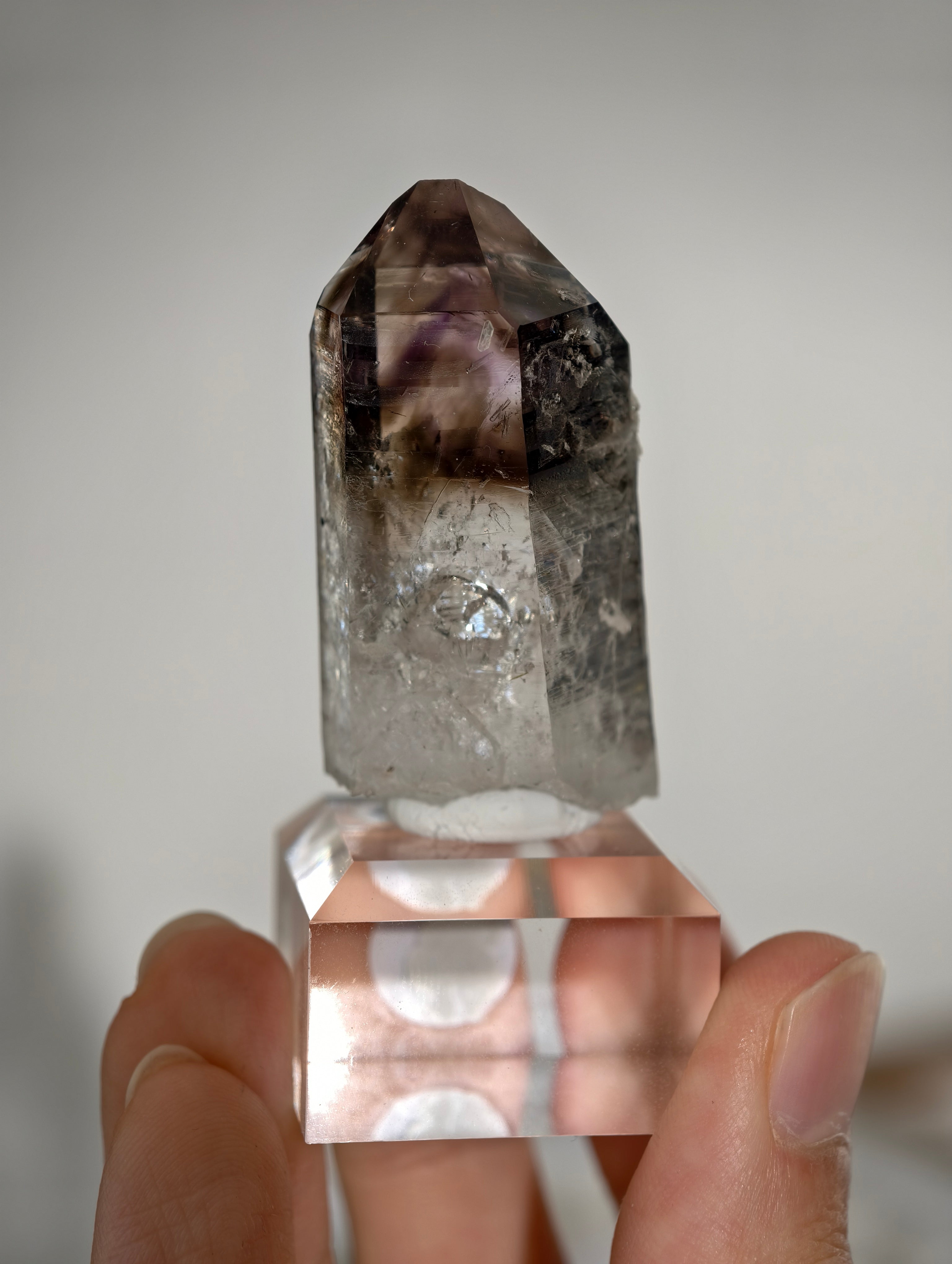 Streep Mine Amethyst Spitze mit XL ENHYDRO 🫧 aus Goboboseb, Namibia