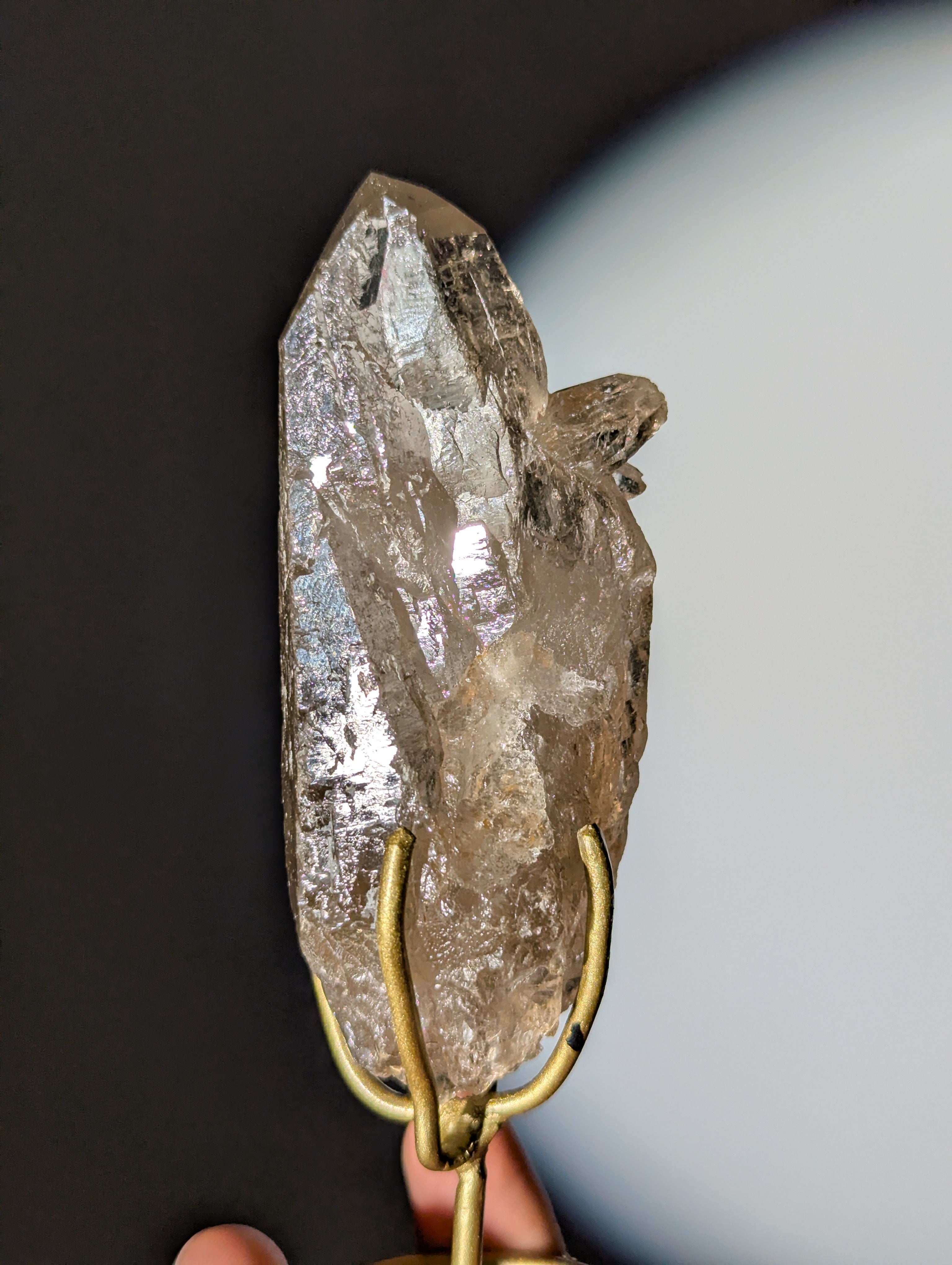 Rauchquarz Spitze auf Ständer &