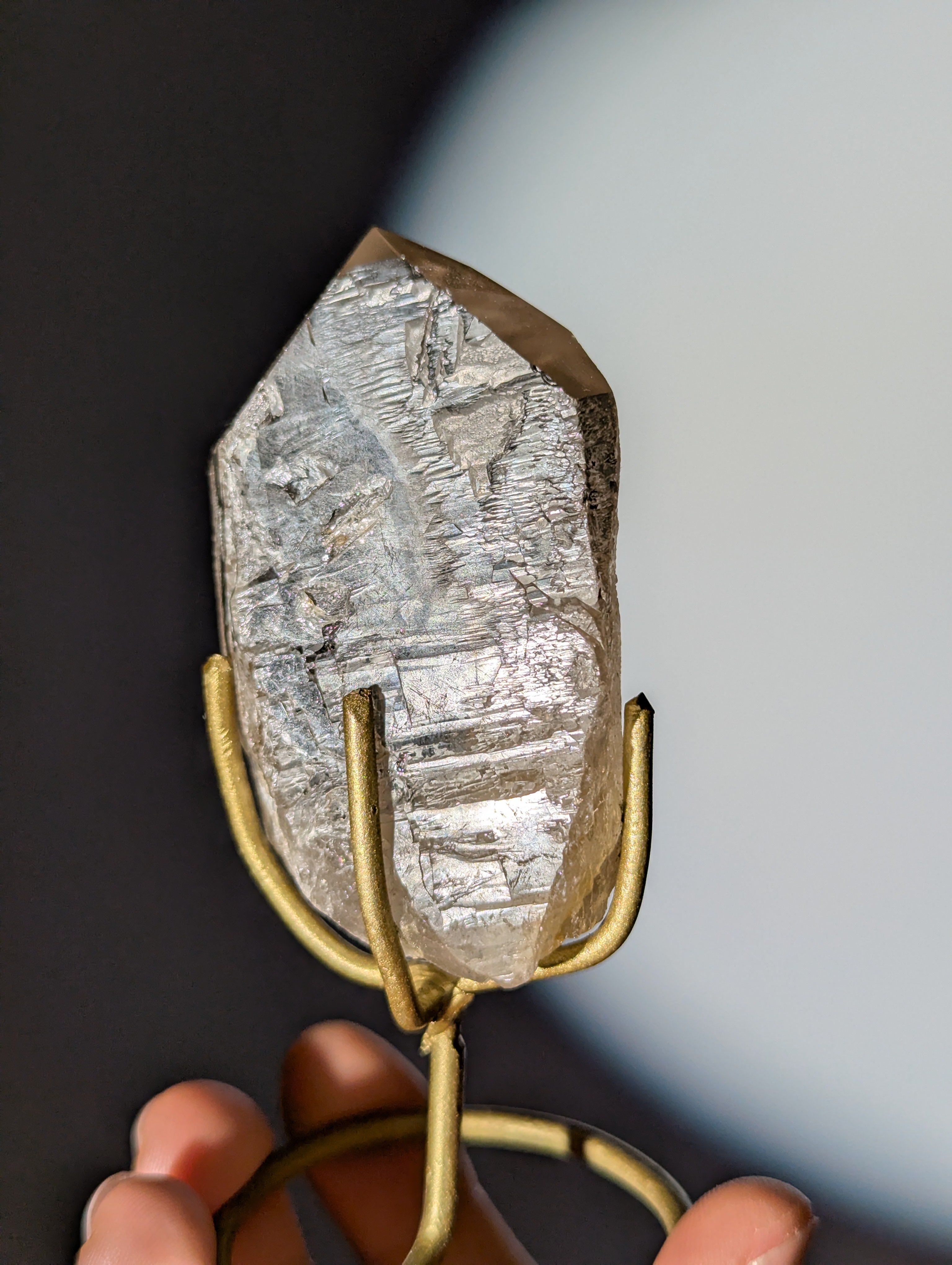 Rauchquarz Spitze auf Ständer &