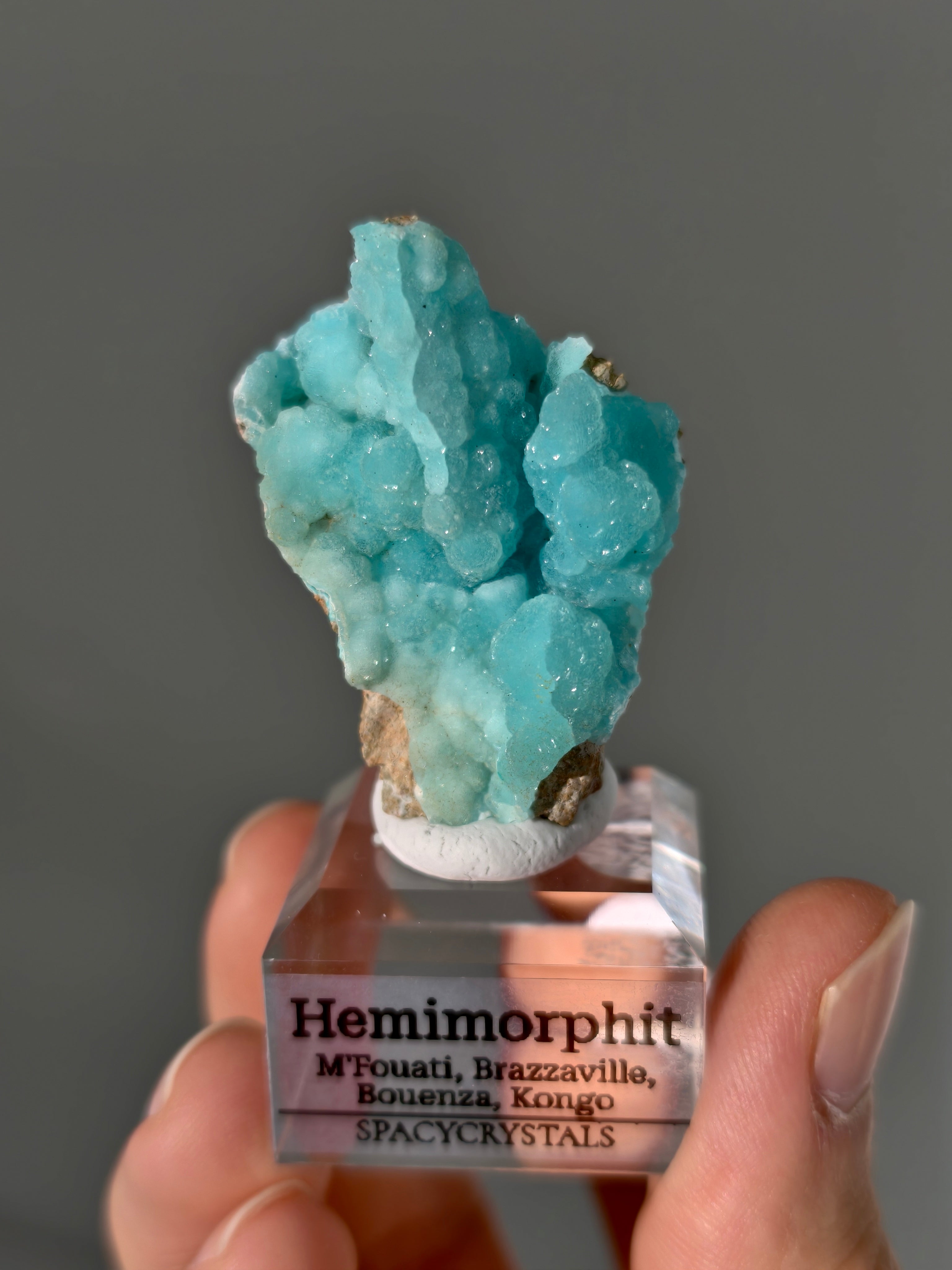 türkis blauer Hemimorphit aus Kongo