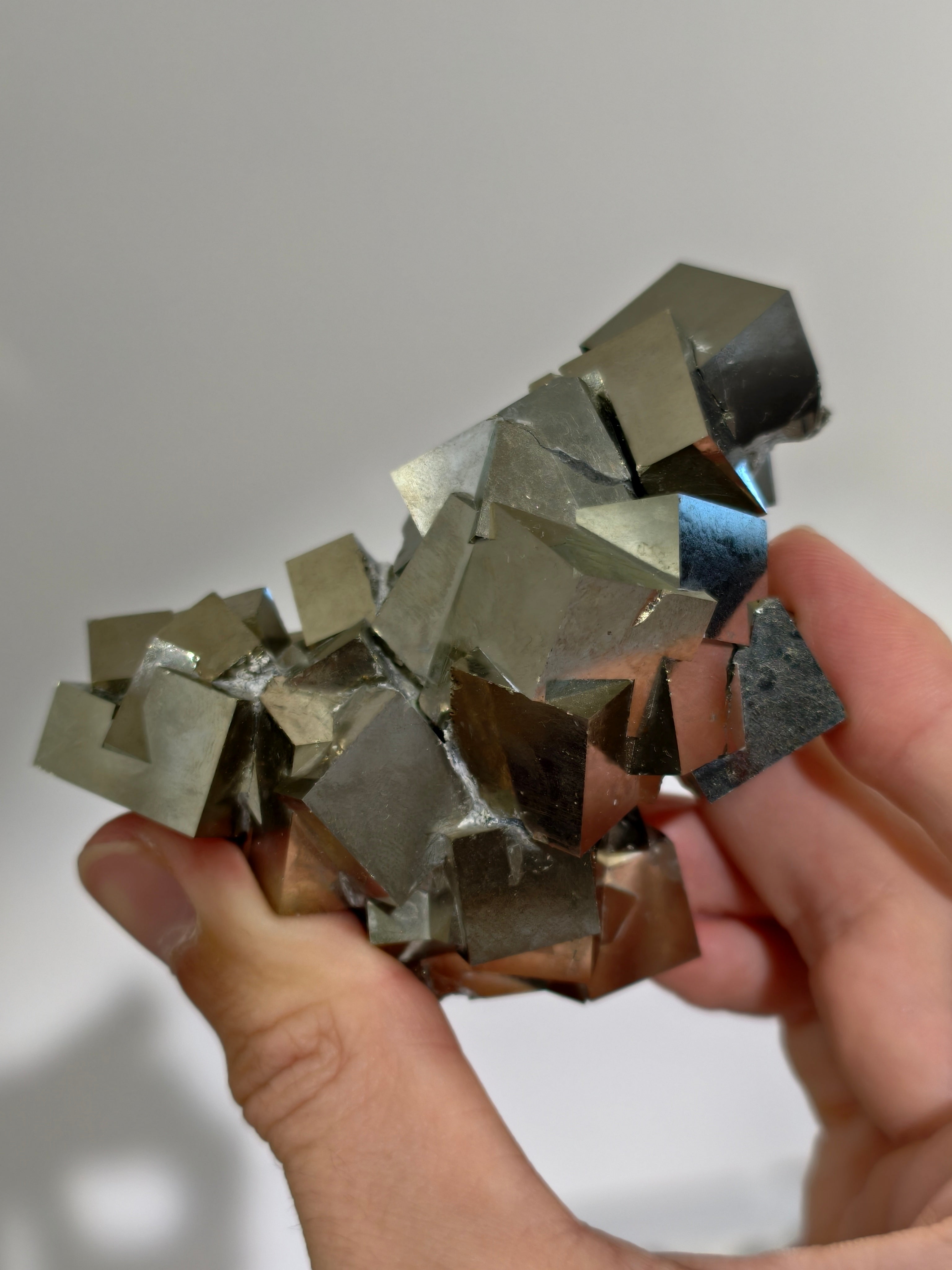 Pyrit Würfel Cluster aus Navajún, Spanien