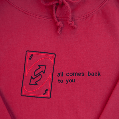 Karma &quot;Reverse Card&quot; - bestickter Hoodie