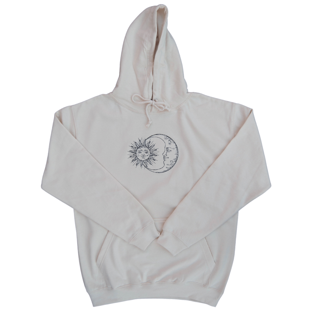 Sonne &amp; Mond - bestickter Hoodie