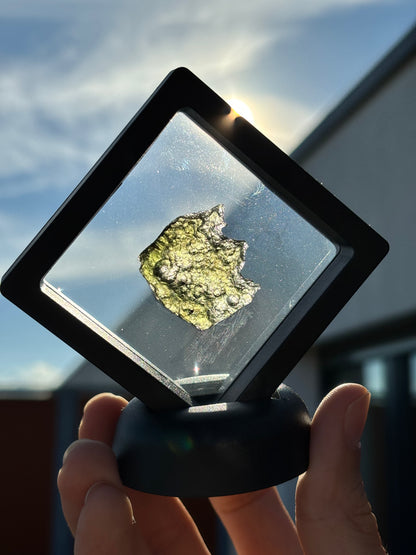 Echter Moldavit A-Qualität in Rahmen