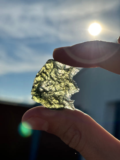 Echter Moldavit A-Qualität in Rahmen