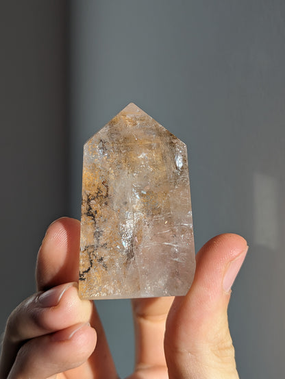 Mini Dendriten Bergkristall Golden Healer Turm