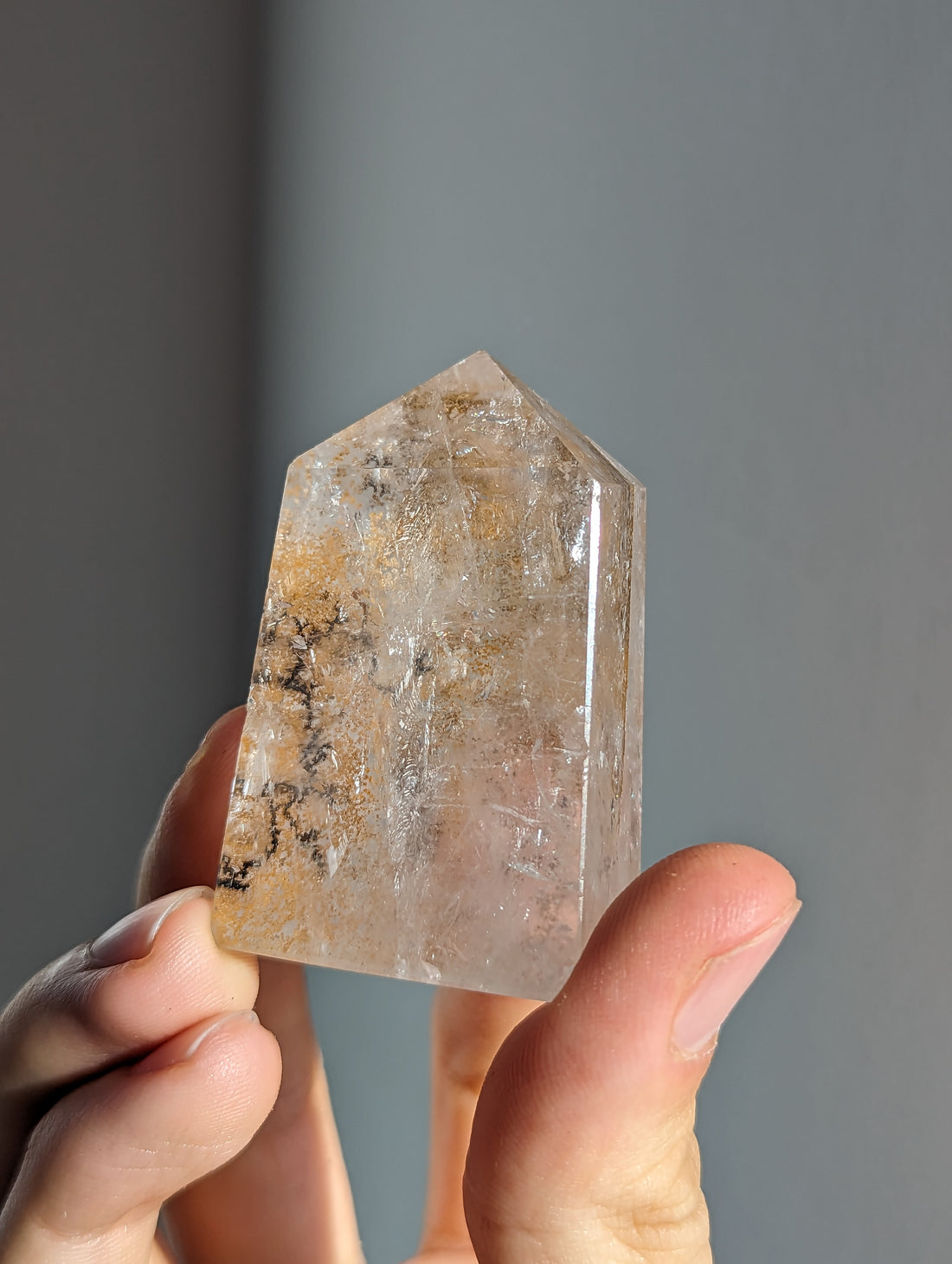 Mini Dendriten Bergkristall Golden Healer Turm