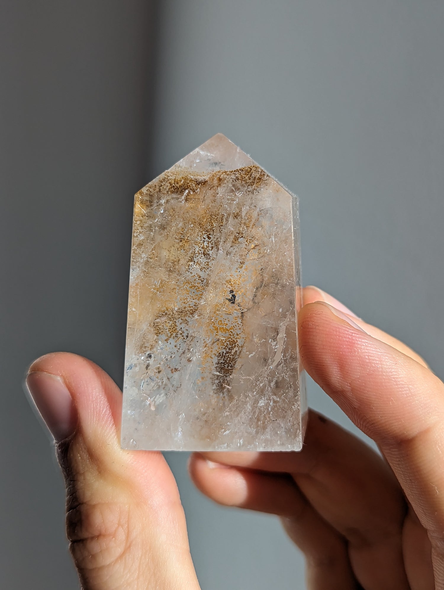 Mini Dendriten Bergkristall Golden Healer Turm