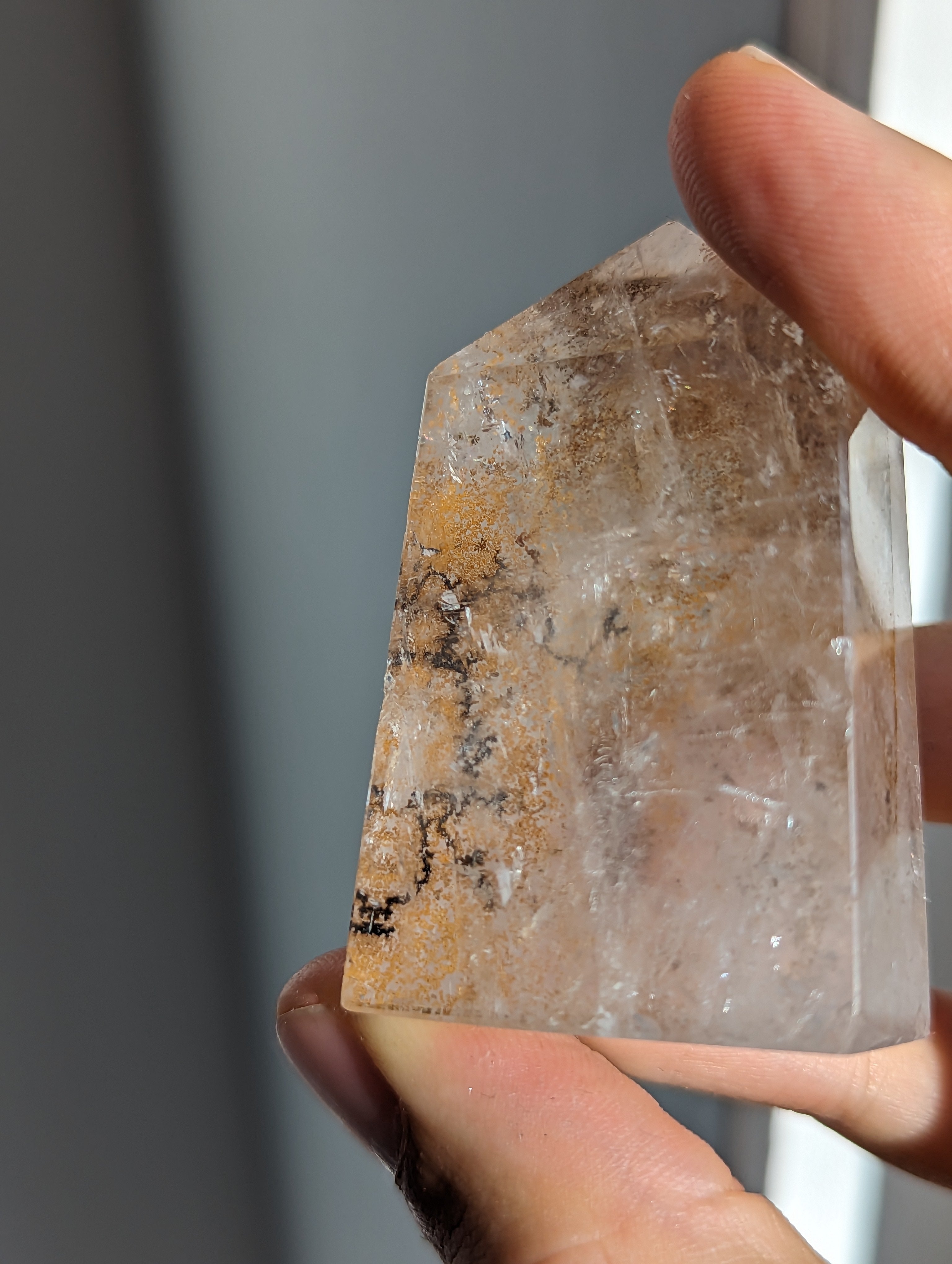 Mini Dendriten Bergkristall Golden Healer Turm