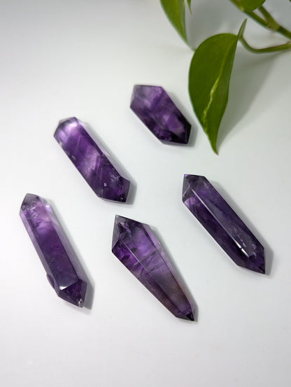 Amethyst Doppelender AA-Qualität tief lila