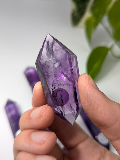 Amethyst Doppelender AA-Qualität tief lila