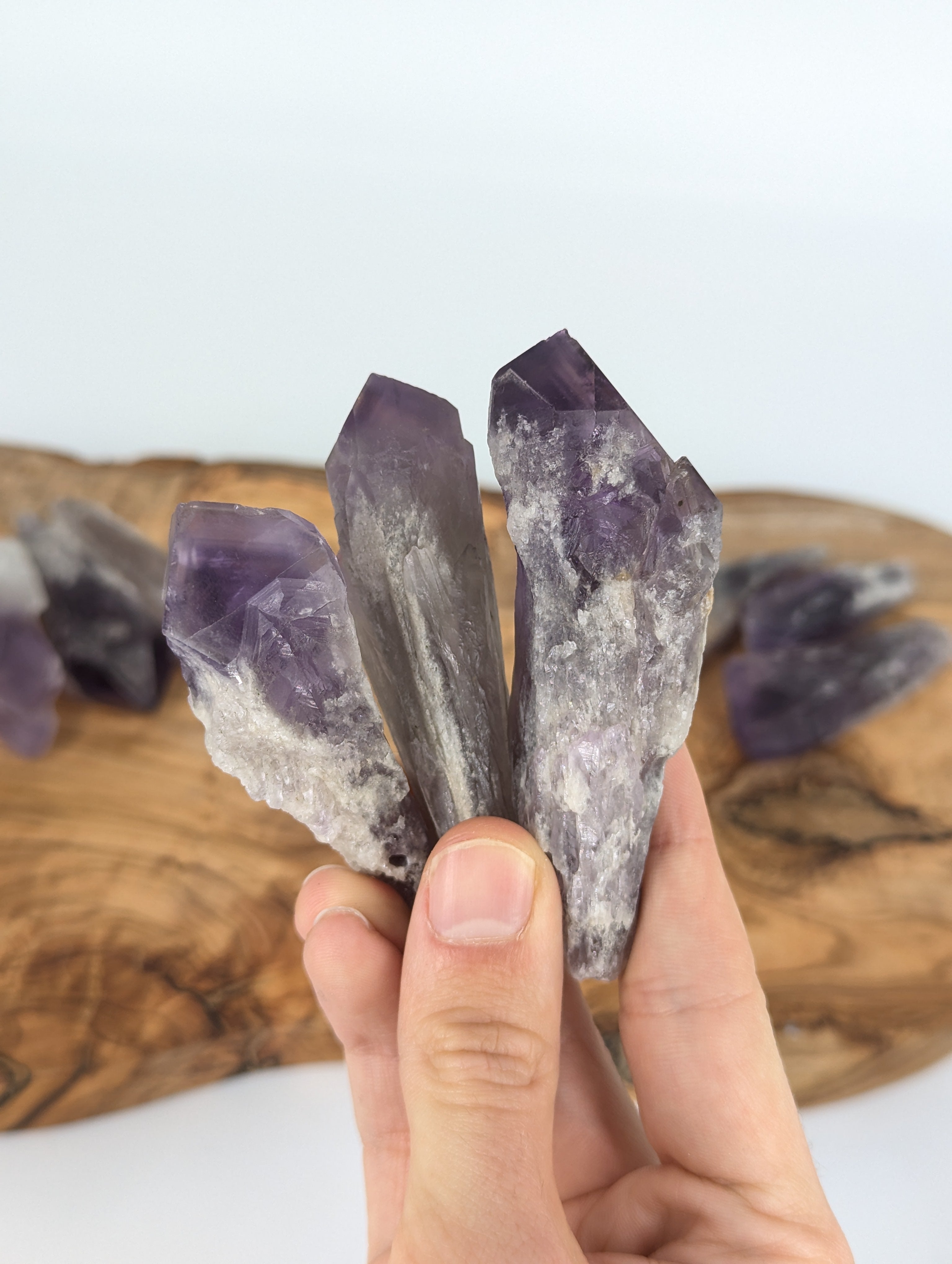 Jumbo Amethyst Anhänger gebohrt 3 Stück (Groß)