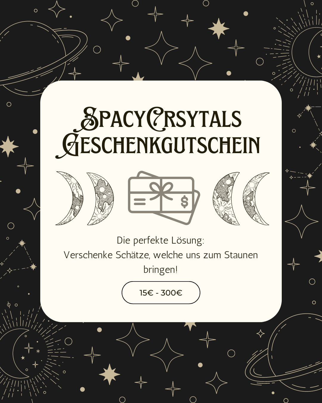 Geschenkgutschein für SpacyCrystals