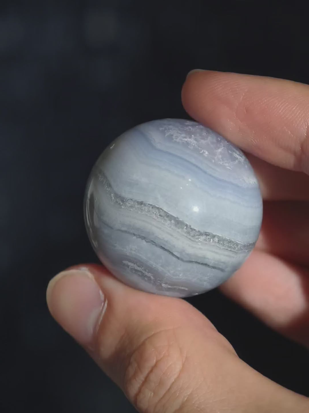 Blue Lace Achat Kugel 🪐